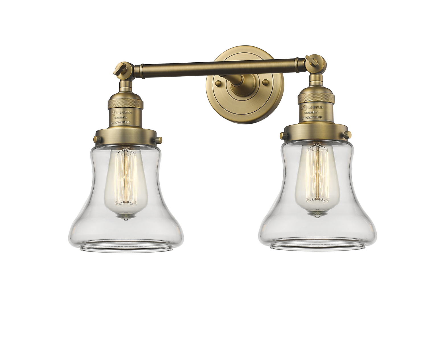 LED Bath Vanity by Innovations - Franklin Restoration Collection, Brushed Brass Finish - 208-BB-G192-LED