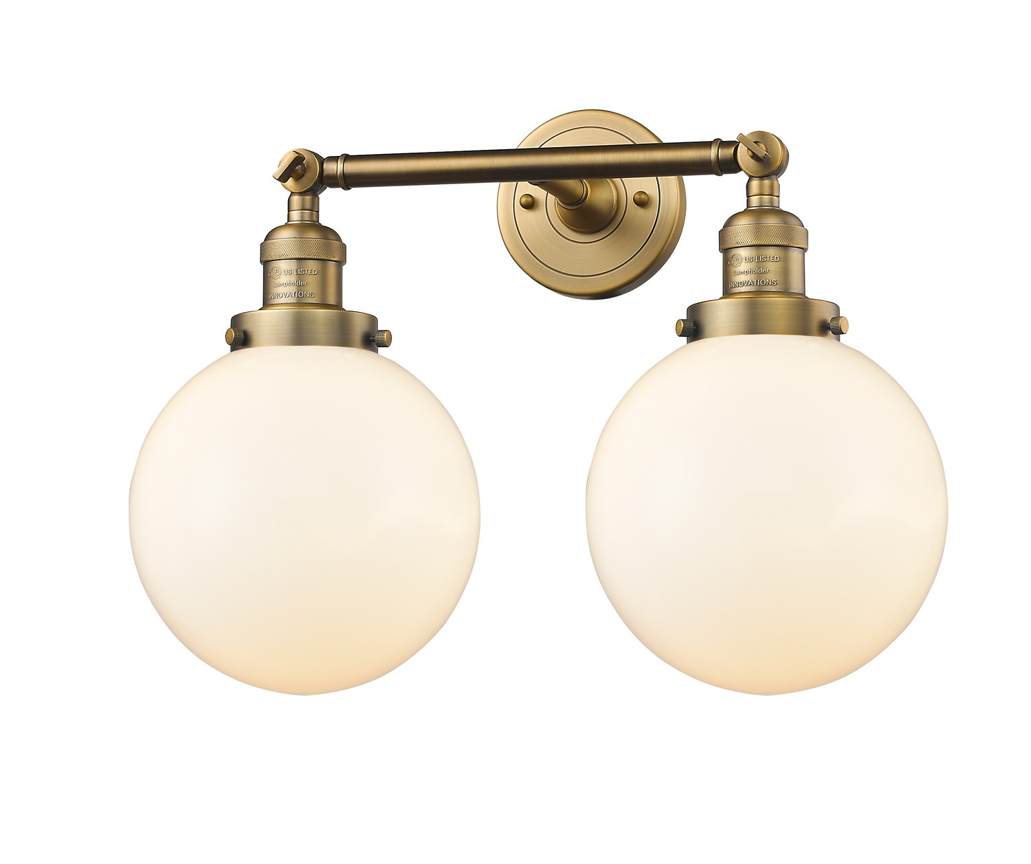 LED Bath Vanity by Innovations - Franklin Restoration Collection, Brushed Brass Finish - 208-BB-G201-8-LED