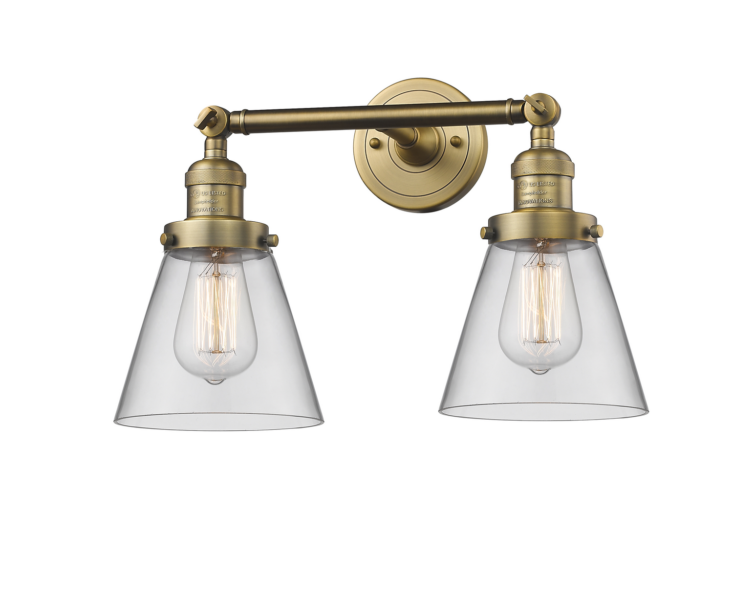 LED Bath Vanity by Innovations - Franklin Restoration Collection, Brushed Brass Finish - 208-BB-G62-LED