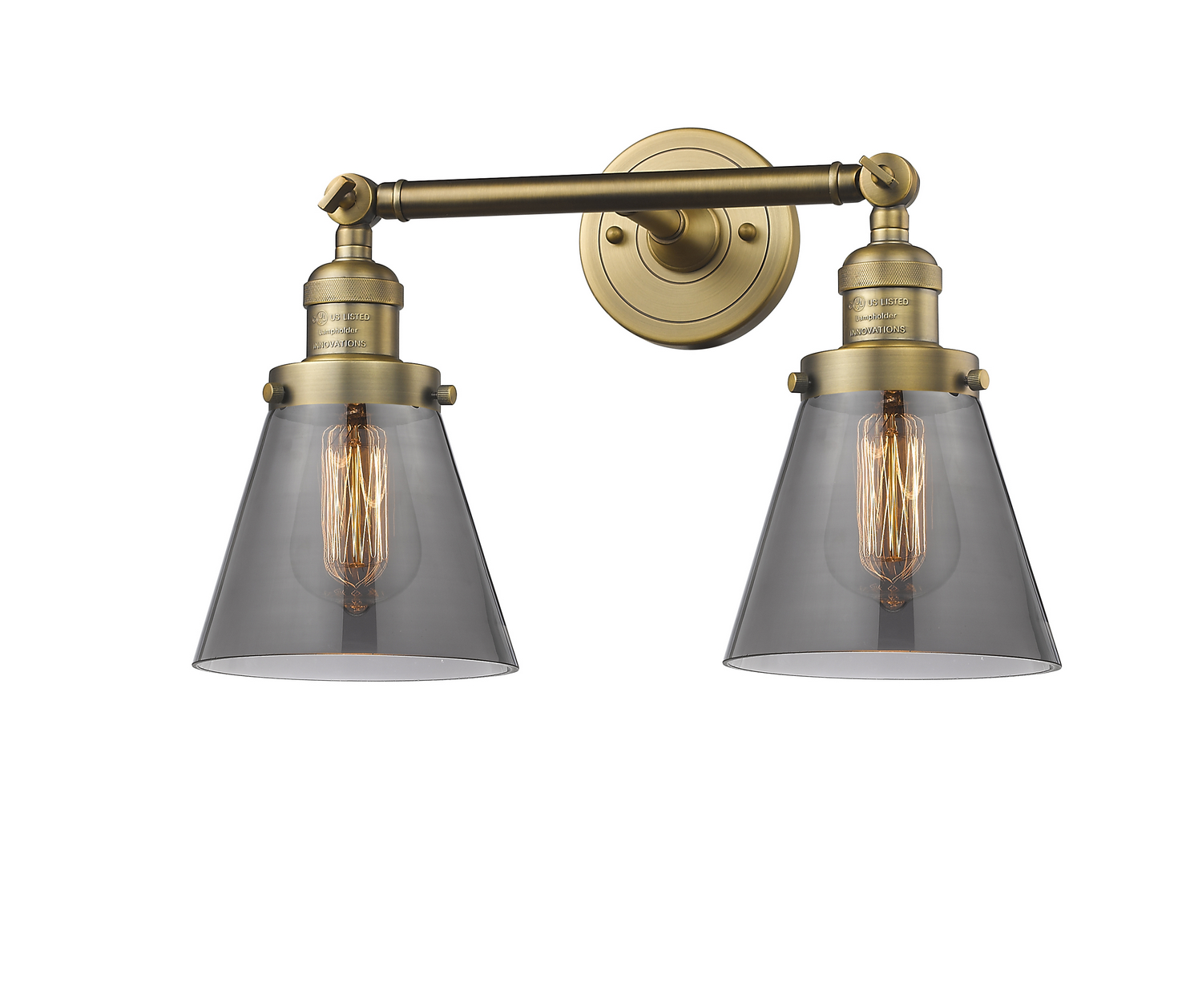 LED Bath Vanity by Innovations - Franklin Restoration Collection, Brushed Brass Finish - 208-BB-G63-LED