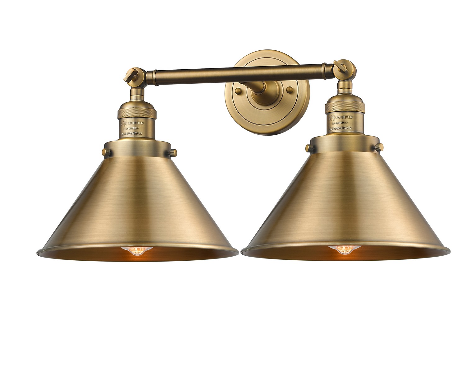 LED Bath Vanity by Innovations - Franklin Restoration Collection, Brushed Brass Finish - 208-BB-M10-BB-LED
