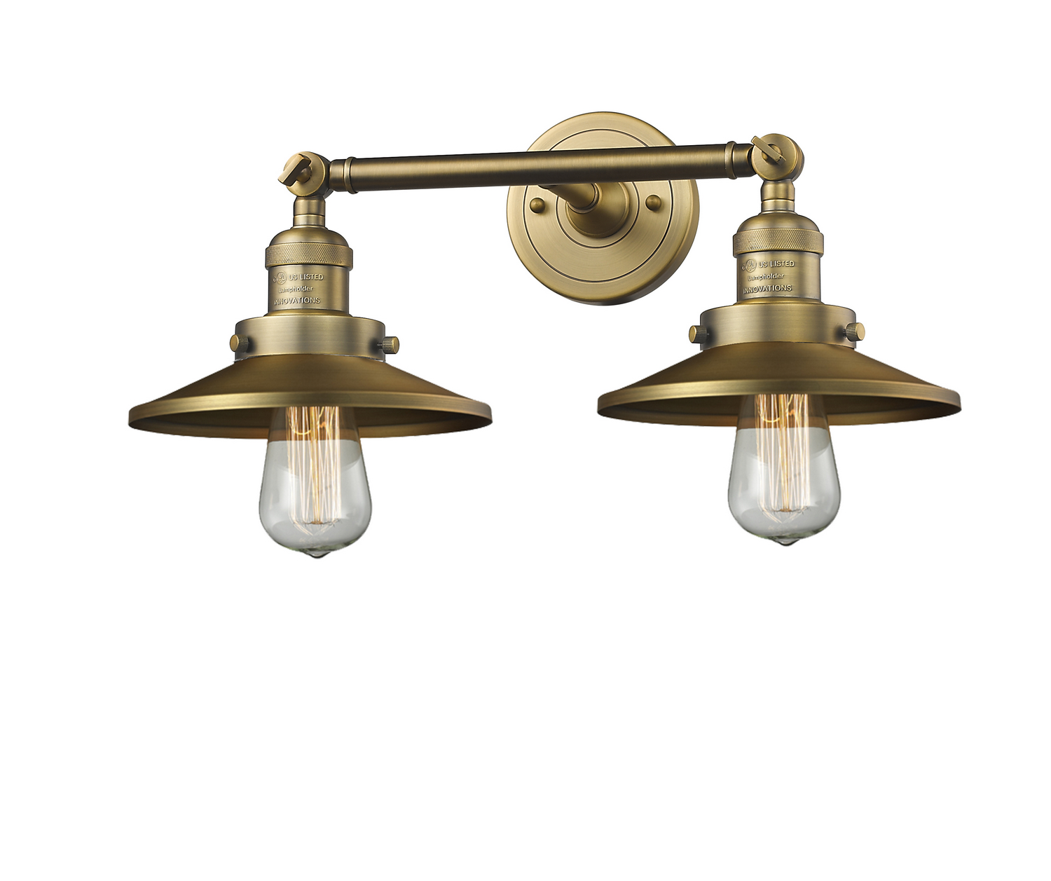 LED Bath Vanity by Innovations - Franklin Restoration Collection, Brushed Brass Finish - 208-BB-M4-LED