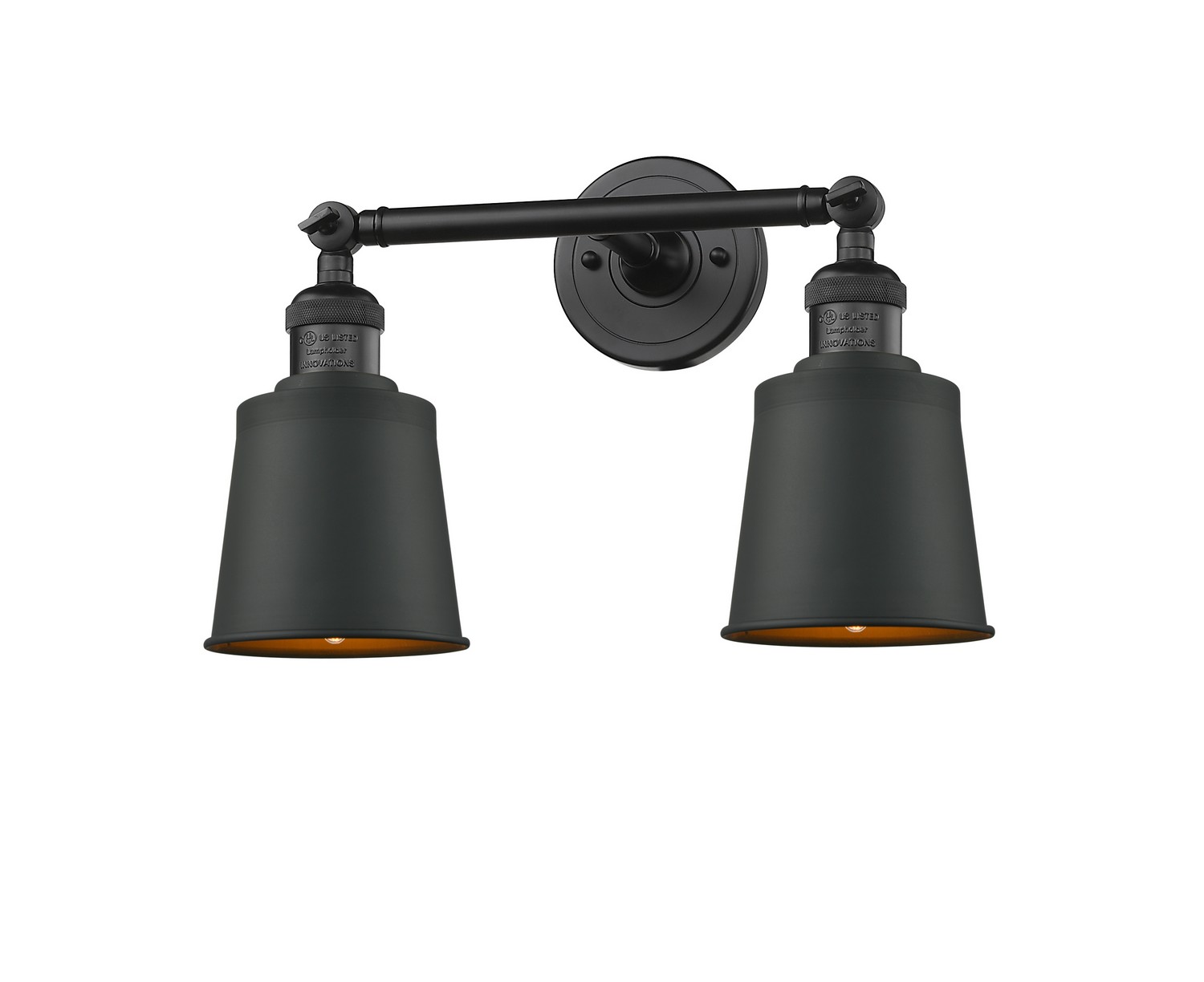 LED Bath Vanity by Innovations - Franklin Restoration Collection, Matte Black Finish - 208-BK-M9-BK-LED
