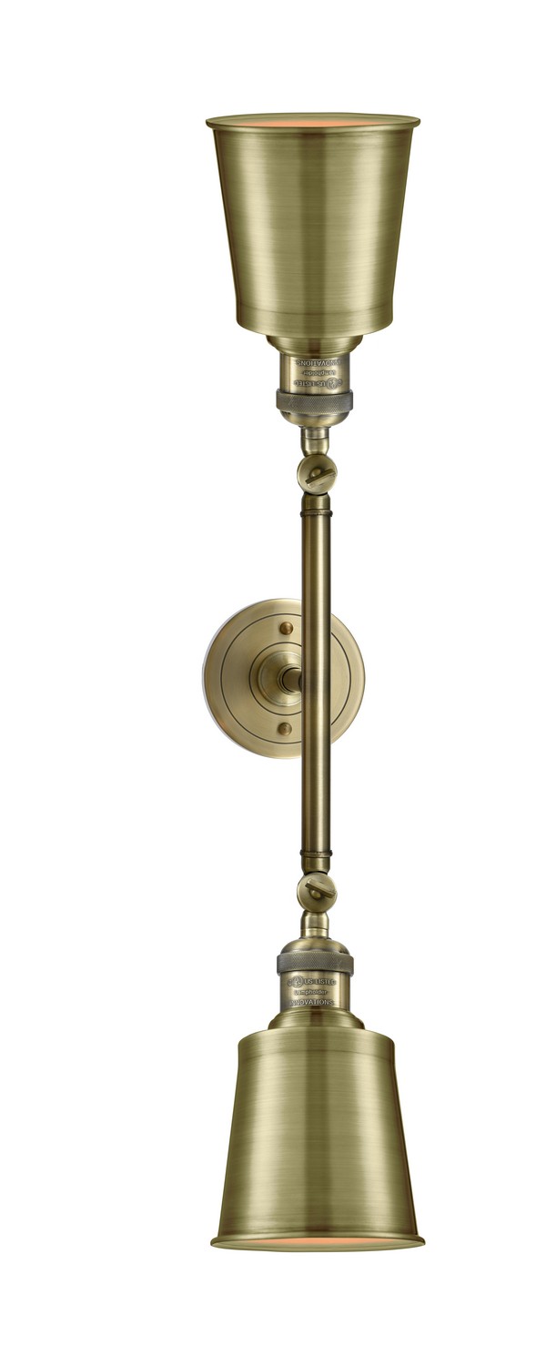 LED Bath Vanity by Innovations - Franklin Restoration Collection, Antique Brass Finish - 208L-AB-M9-AB-LED