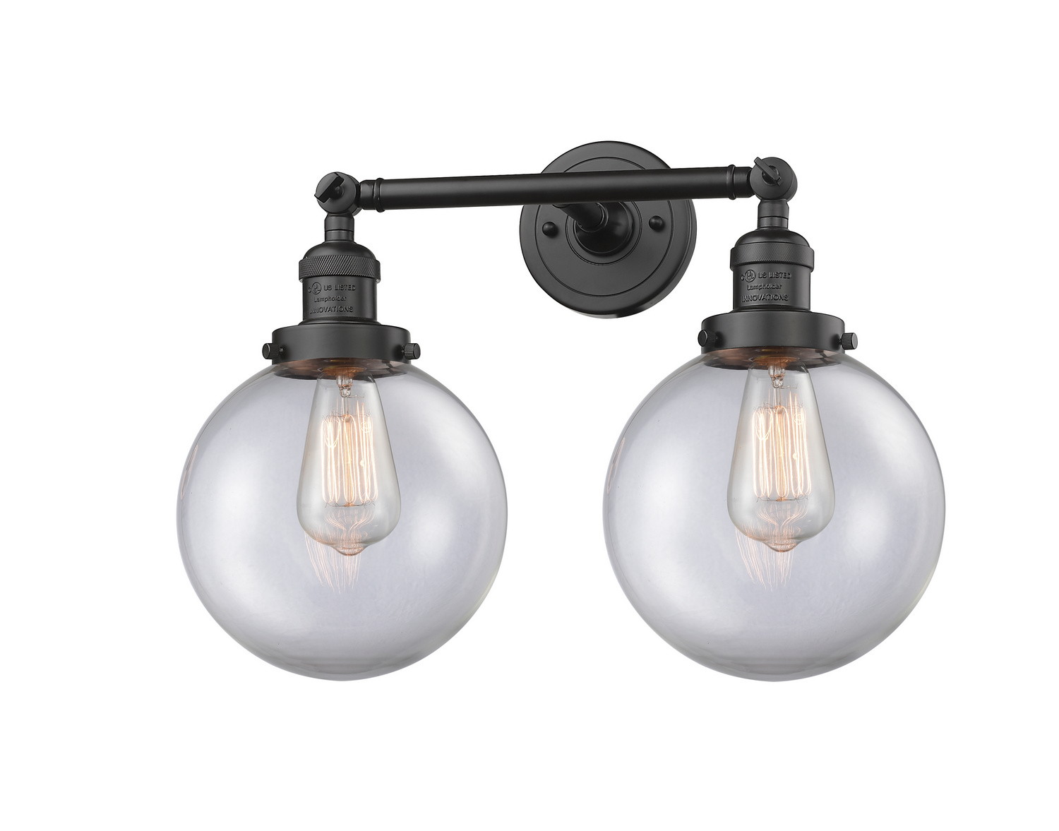 Two Light Bath Vanity by Innovations - Franklin Restoration Collection, Oil Rubbed Bronze Finish - 208-OB-G202-8