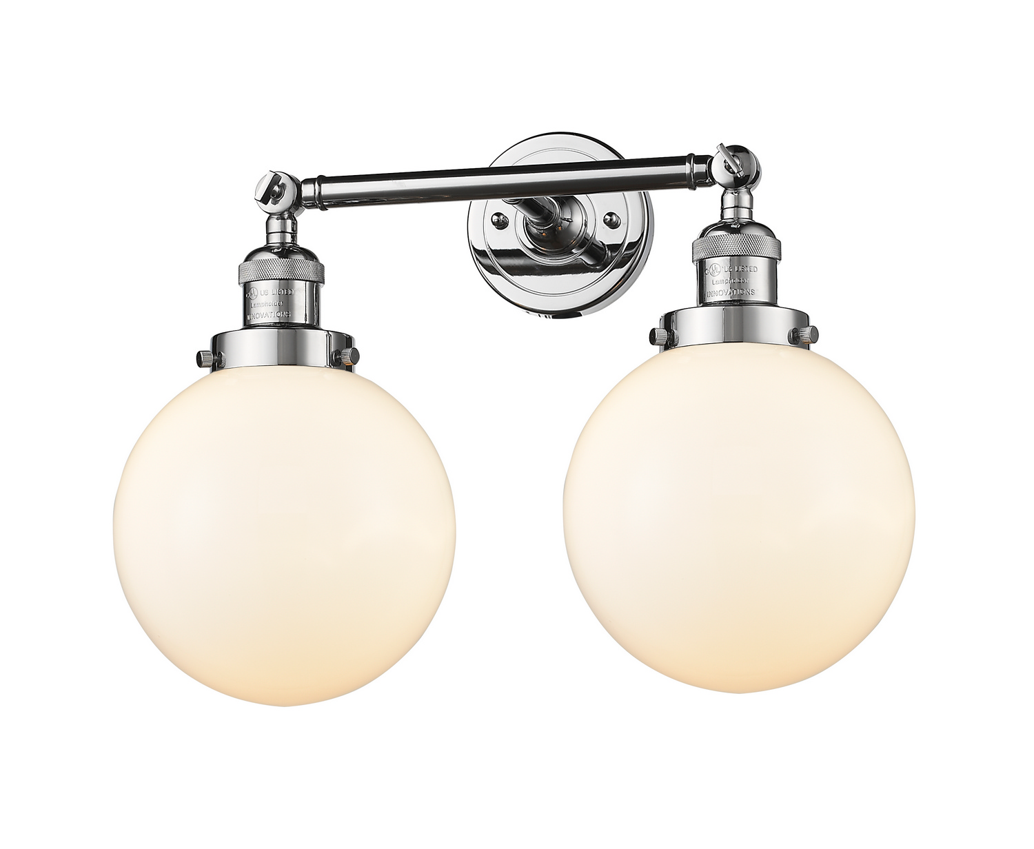 Two Light Bath Vanity by Innovations - Franklin Restoration Collection, Polished Chrome Finish - 208-PC-G201-8