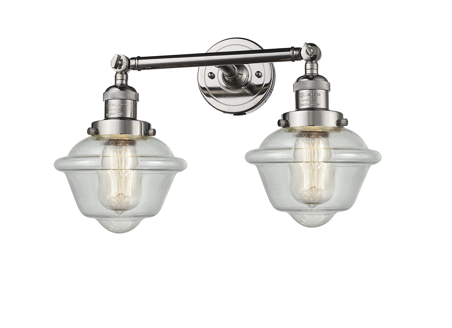 Two Light Bath Vanity by Innovations - Franklin Restoration Collection, Polished Nickel Finish - 208-PN-G534