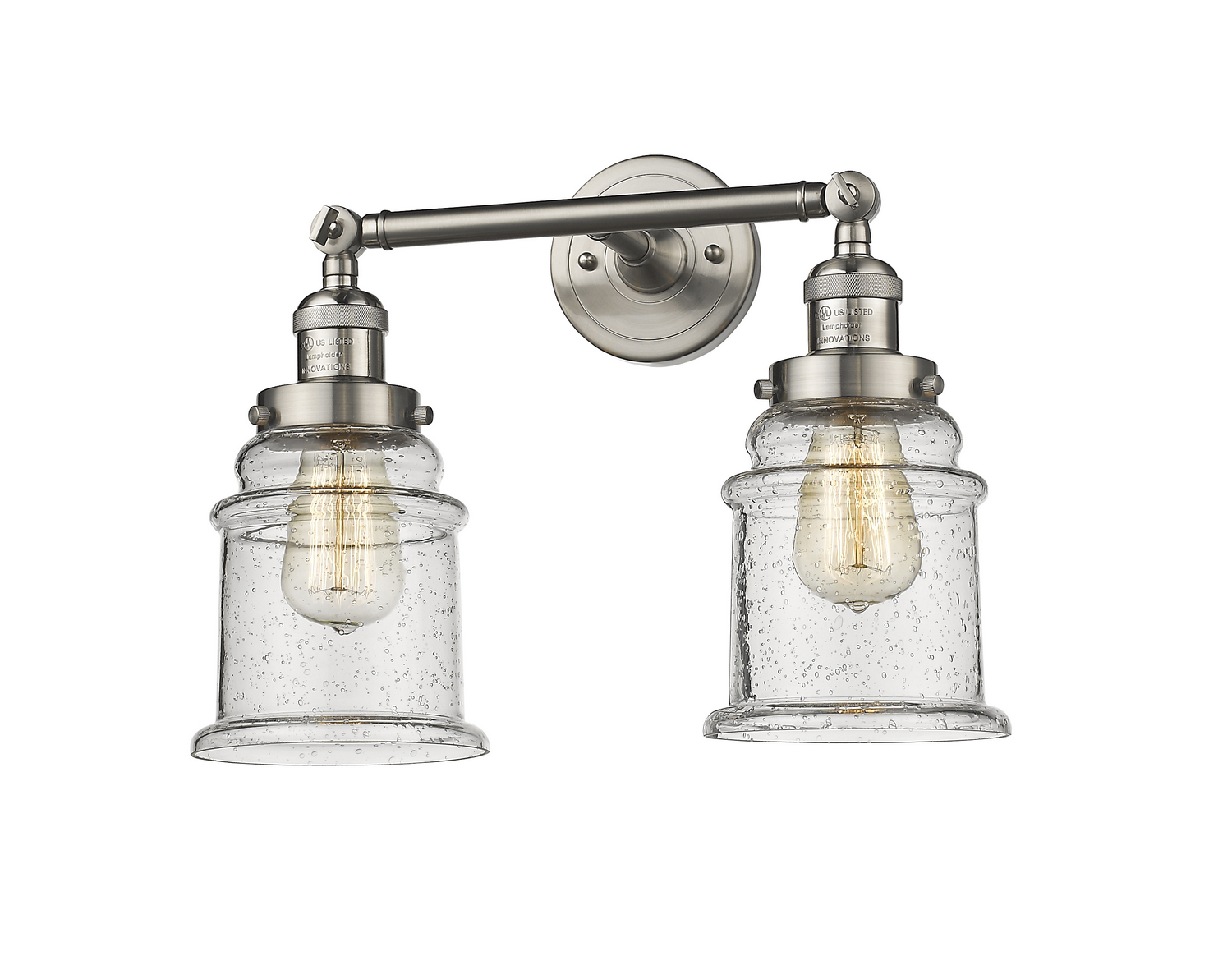 LED Bath Vanity by Innovations - Franklin Restoration Collection, Brushed Satin Nickel Finish - 208-SN-G184-LED