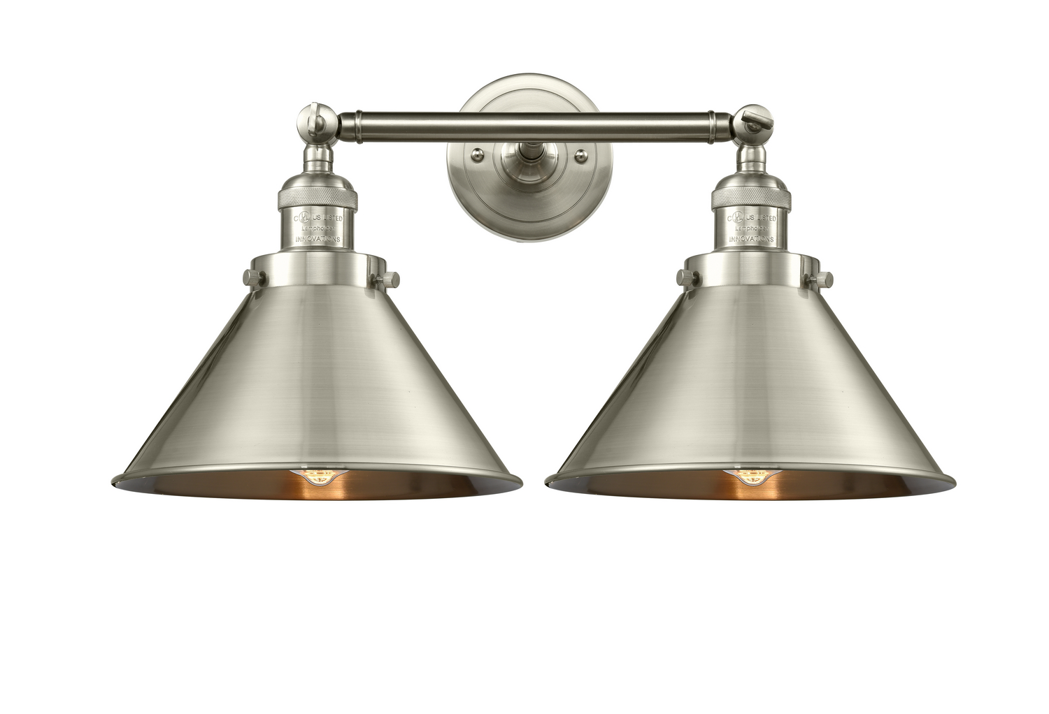 Two Light Bath Vanity by Innovations - Franklin Restoration Collection, Brushed Satin Nickel Finish - 208-SN-M10-SN