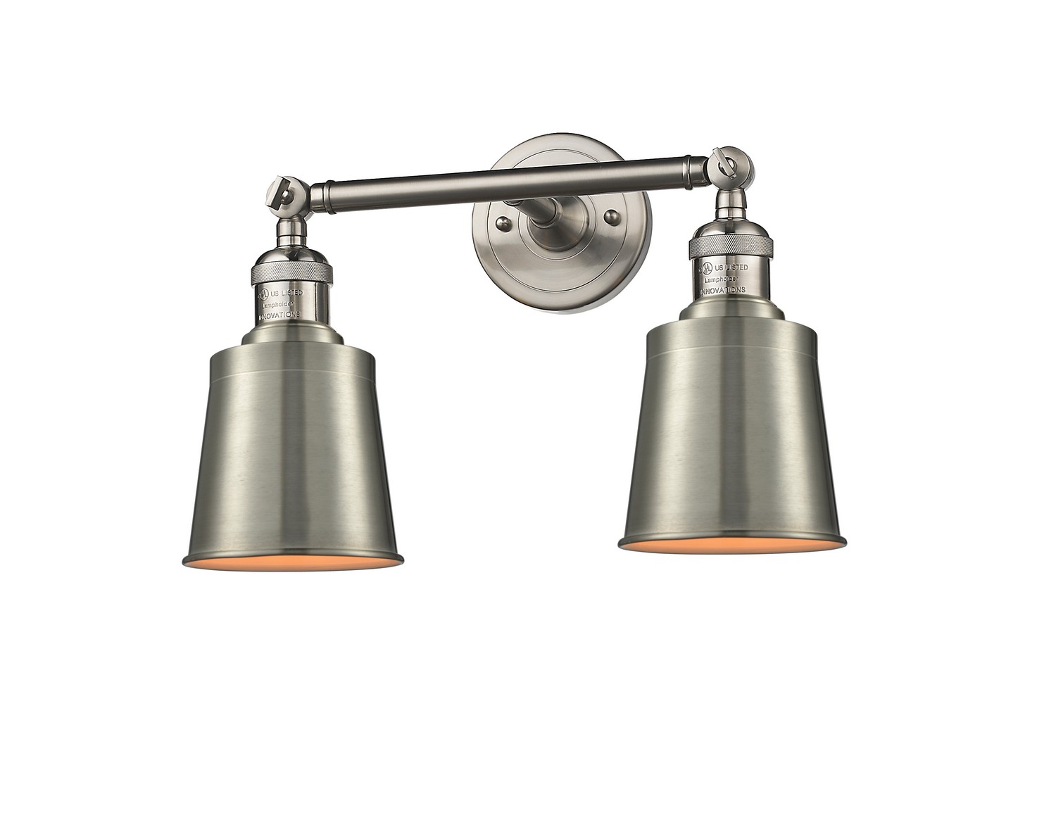 LED Bath Vanity by Innovations - Franklin Restoration Collection, Brushed Satin Nickel Finish - 208-SN-M9-SN-LED