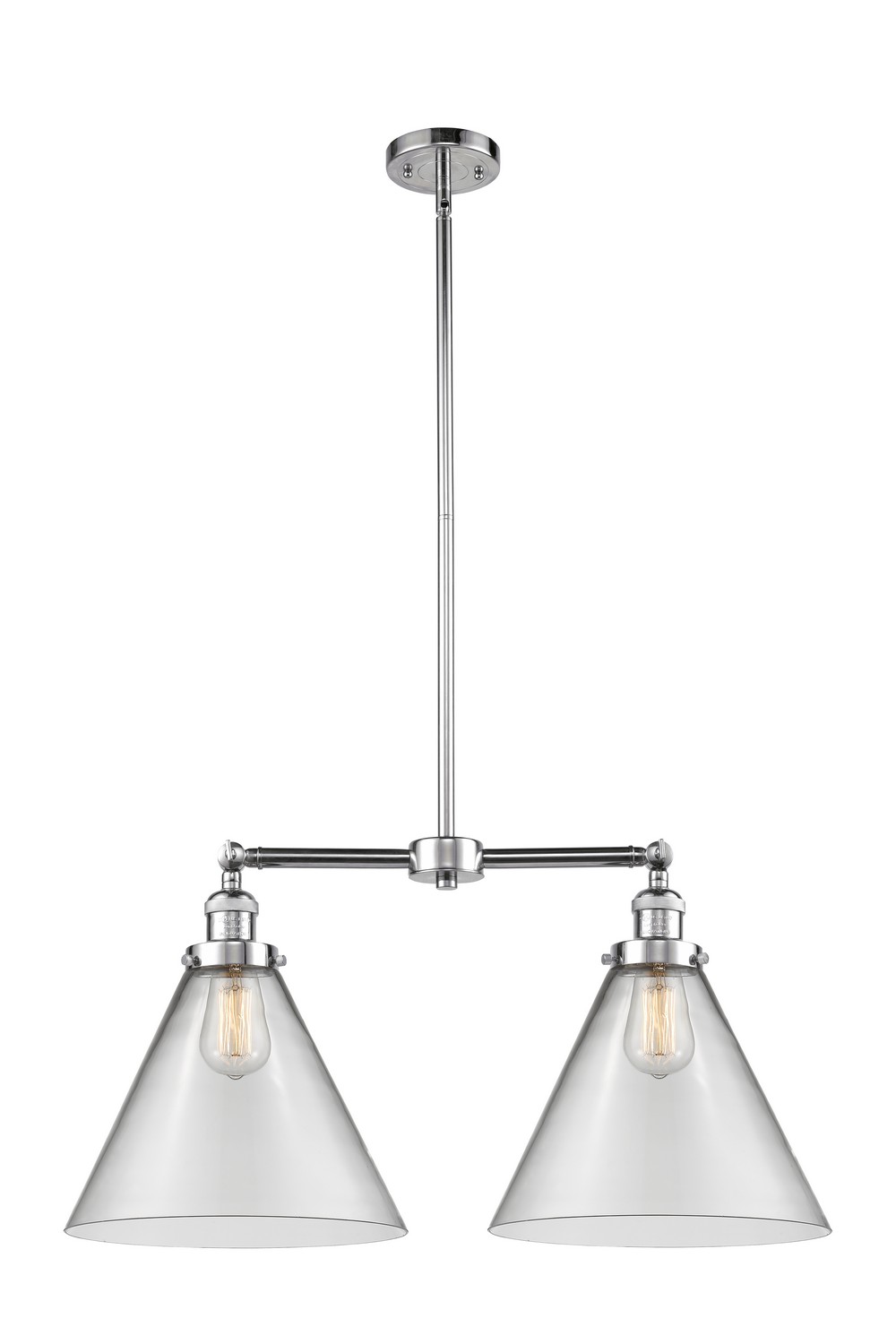 Two Light Island Pendant by Innovations - Franklin Restoration Collection, Polished Chrome Finish - 209-PC-G42-L