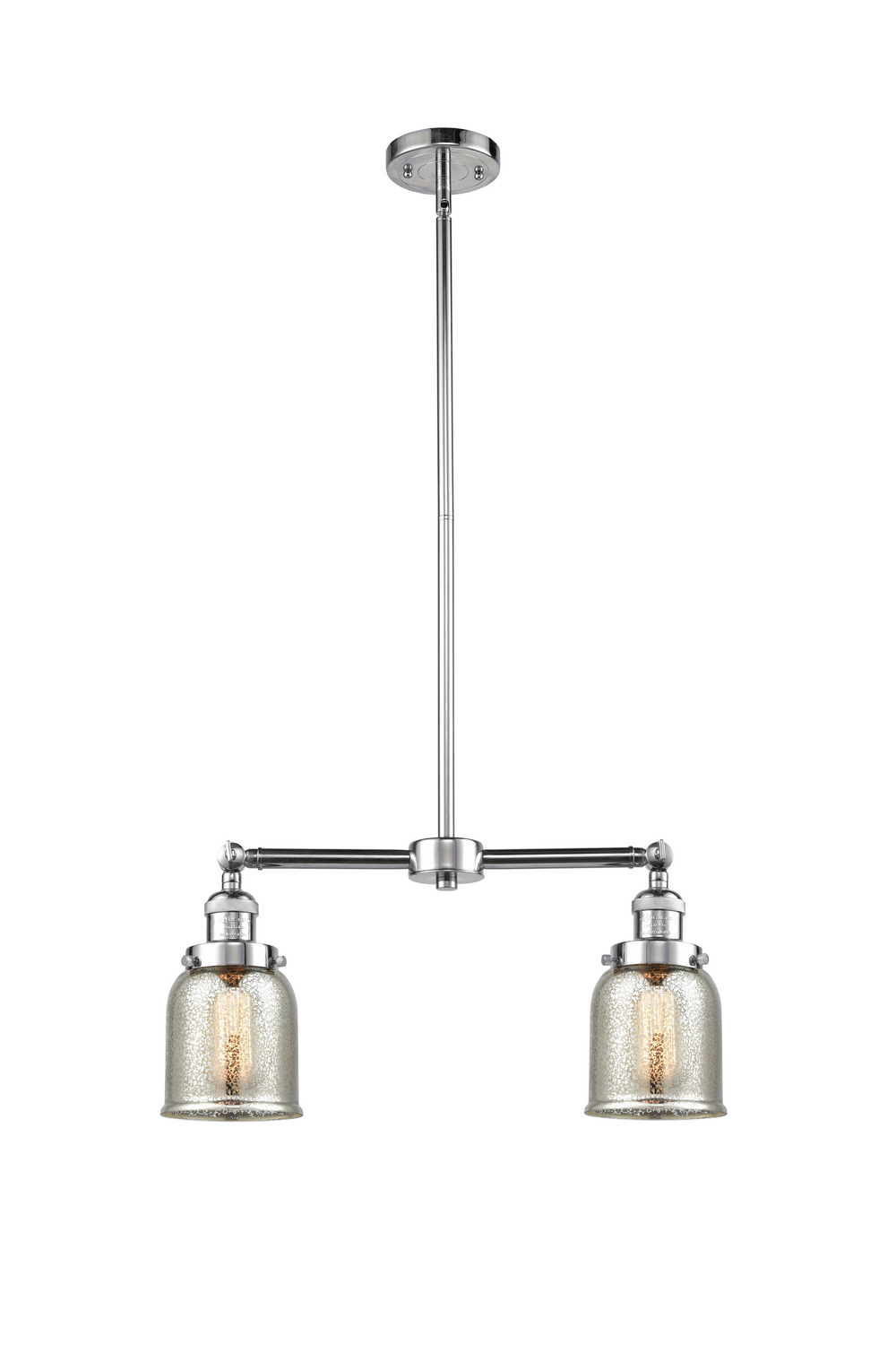 Two Light Island Pendant by Innovations - Franklin Restoration Collection, Polished Chrome Finish - 209-PC-G58