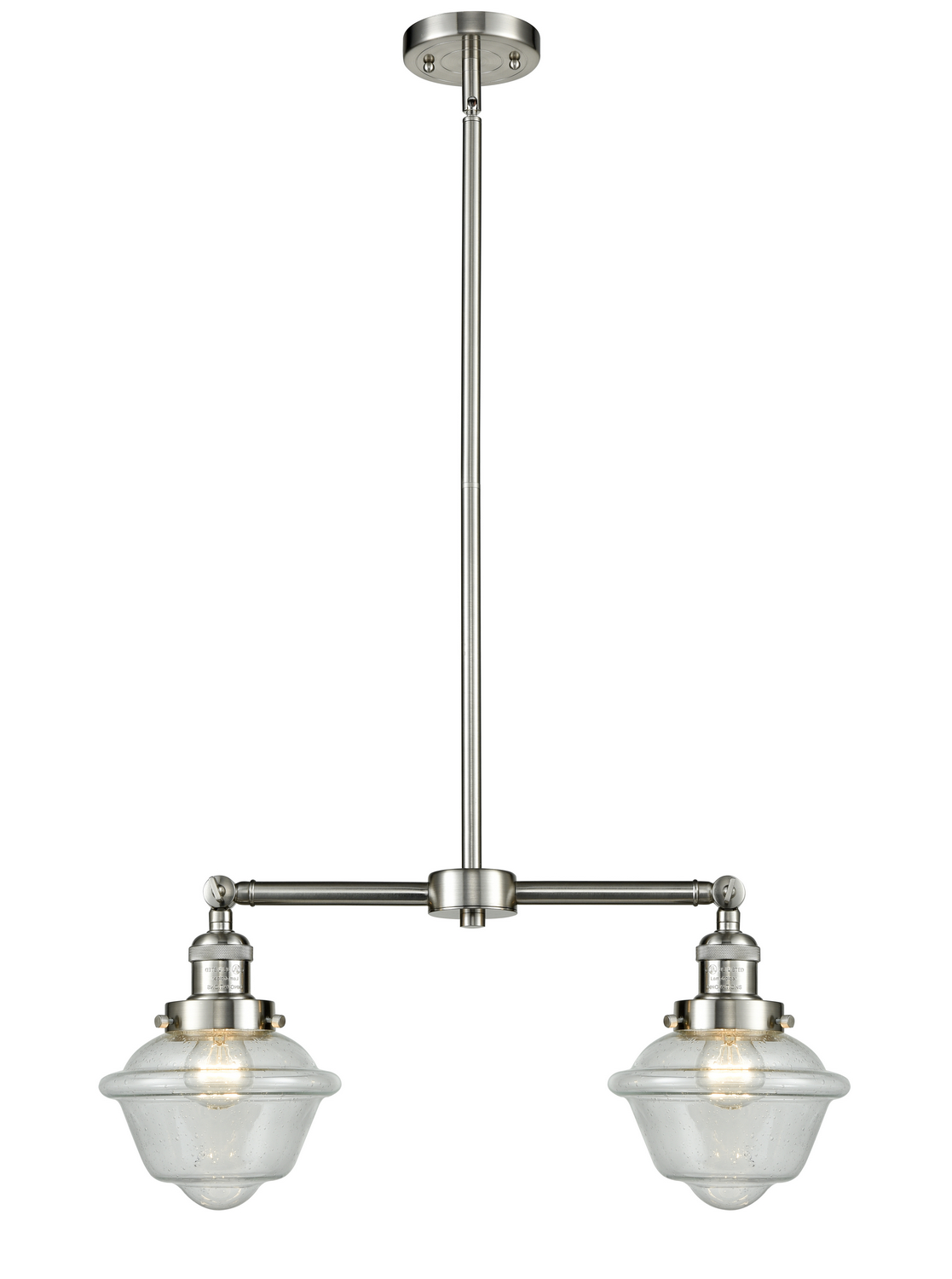 Two Light Island Pendant by Innovations - Franklin Restoration Collection, Brushed Satin Nickel Finish - 209-SN-G534
