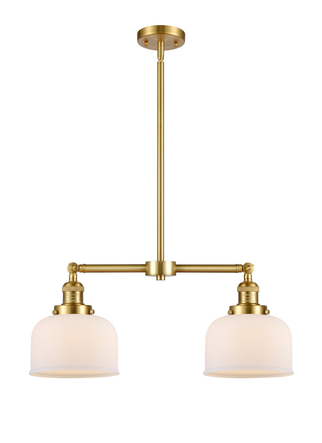 LED Island Pendant by Innovations - Franklin Restoration Collection, Satin Gold Finish - 209-SG-G71-LED