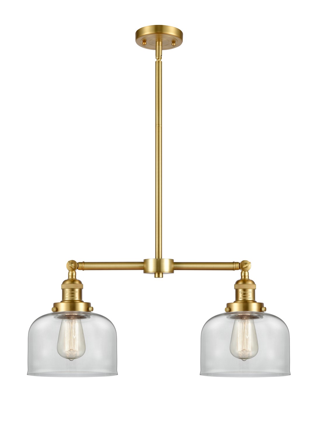 LED Island Pendant by Innovations - Franklin Restoration Collection, Satin Gold Finish - 209-SG-G72-LED