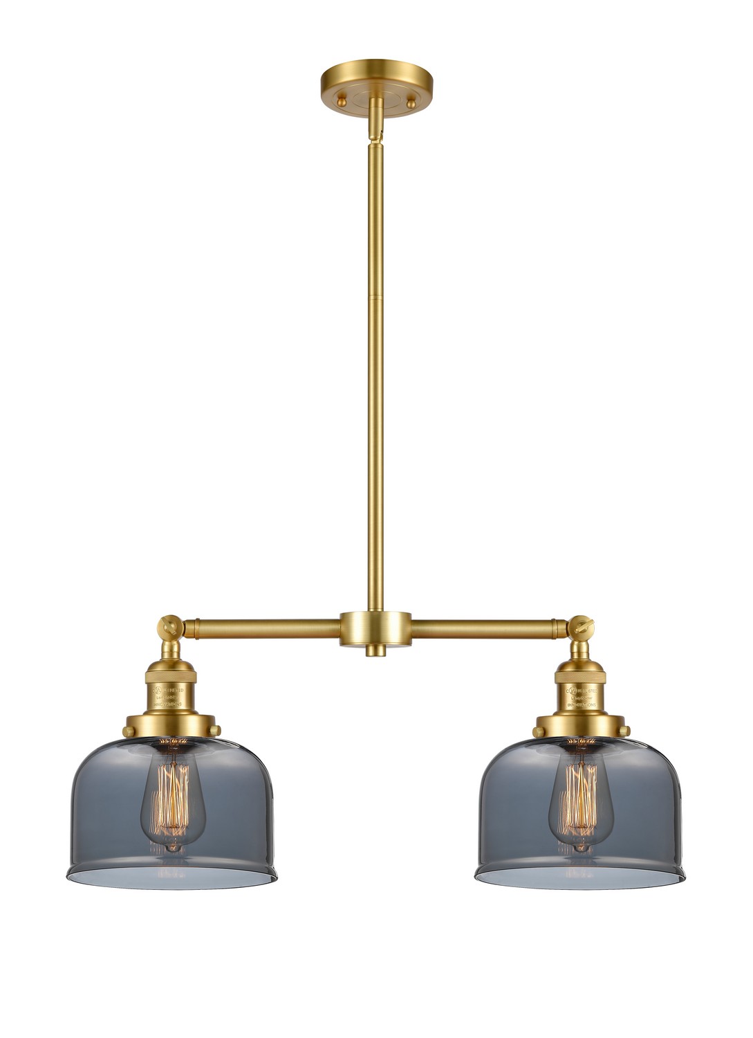 LED Island Pendant by Innovations - Franklin Restoration Collection, Satin Gold Finish - 209-SG-G73-LED