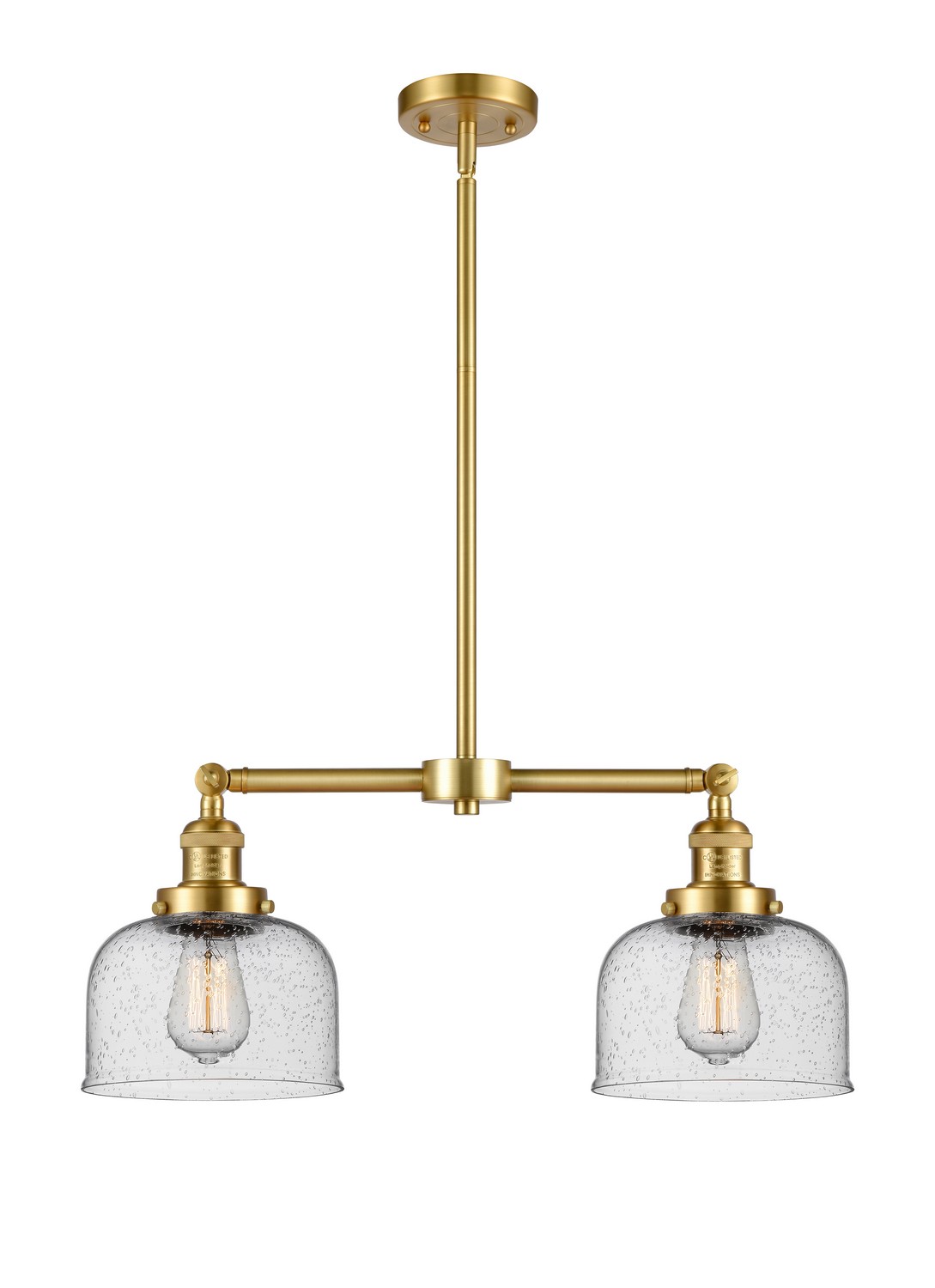 LED Island Pendant by Innovations - Franklin Restoration Collection, Satin Gold Finish - 209-SG-G74-LED