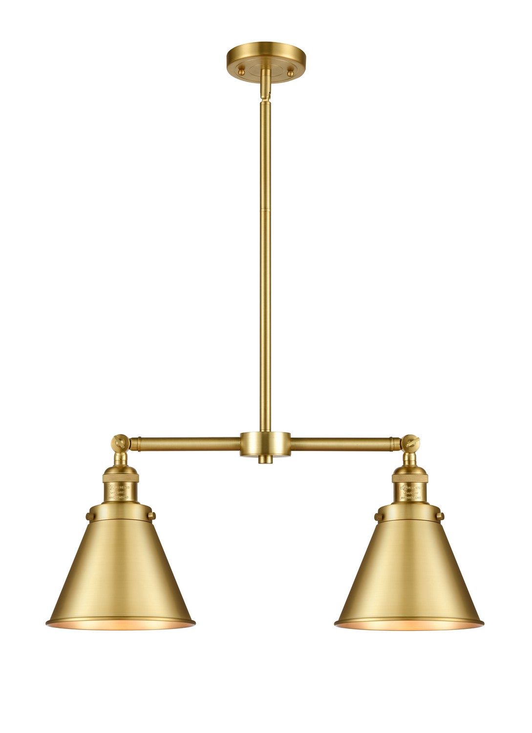 LED Island Pendant by Innovations - Franklin Restoration Collection, Satin Gold Finish - 209-SG-M13-SG-LED