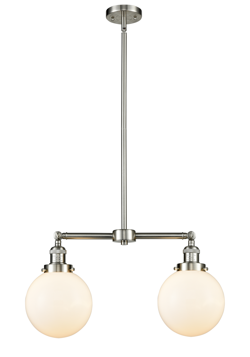 LED Island Pendant by Innovations - Franklin Restoration Collection, Brushed Satin Nickel Finish - 209-SN-G201-8-LED