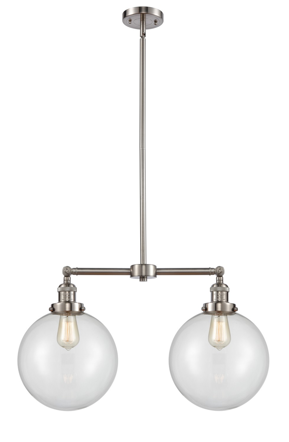 LED Island Pendant by Innovations - Franklin Restoration Collection, Brushed Satin Nickel Finish - 209-SN-G202-10-LED