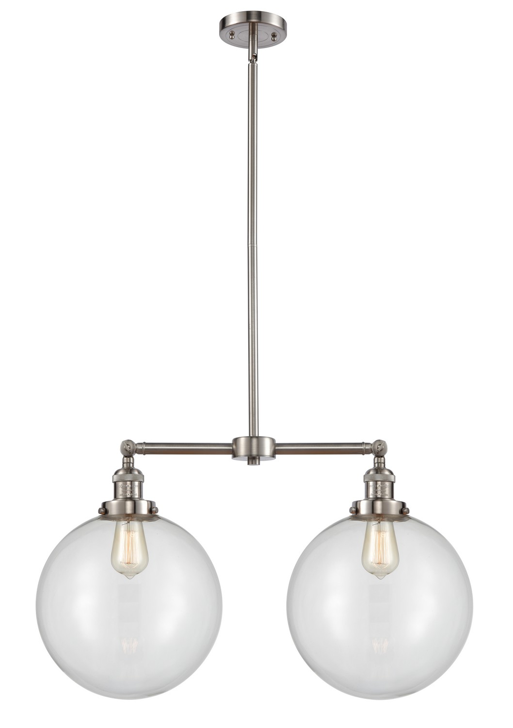 LED Island Pendant by Innovations - Franklin Restoration Collection, Brushed Satin Nickel Finish - 209-SN-G202-12-LED
