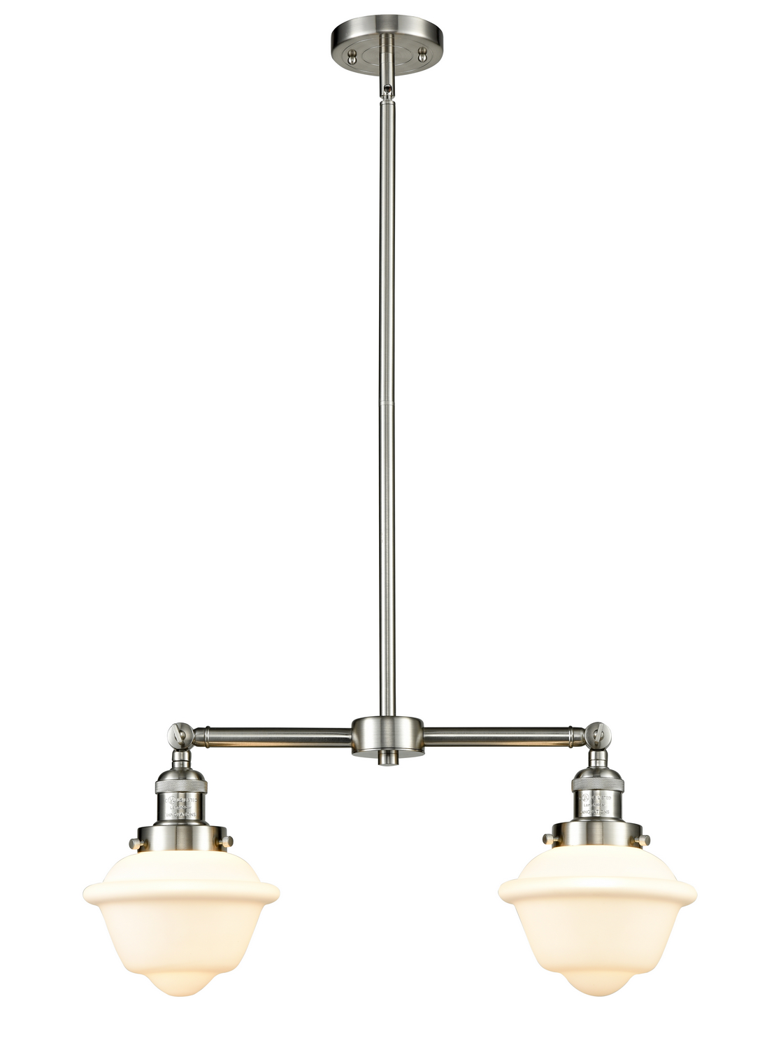 Two Light Island Pendant by Innovations - Franklin Restoration Collection, Brushed Satin Nickel Finish - 209-SN-G531
