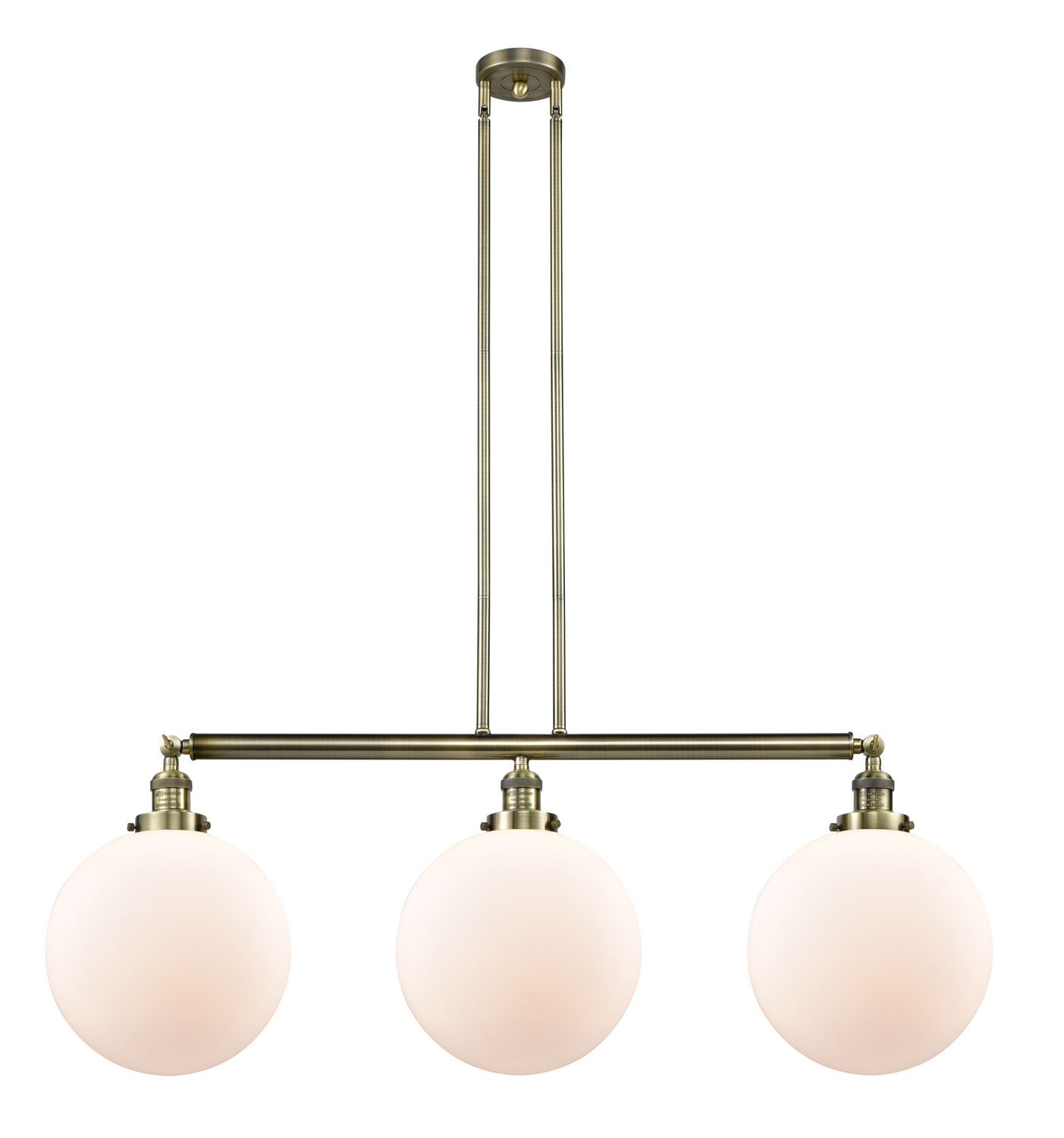 LED Island Pendant by Innovations - Franklin Restoration Collection, Antique Brass Finish - 213-AB-G201-12-LED