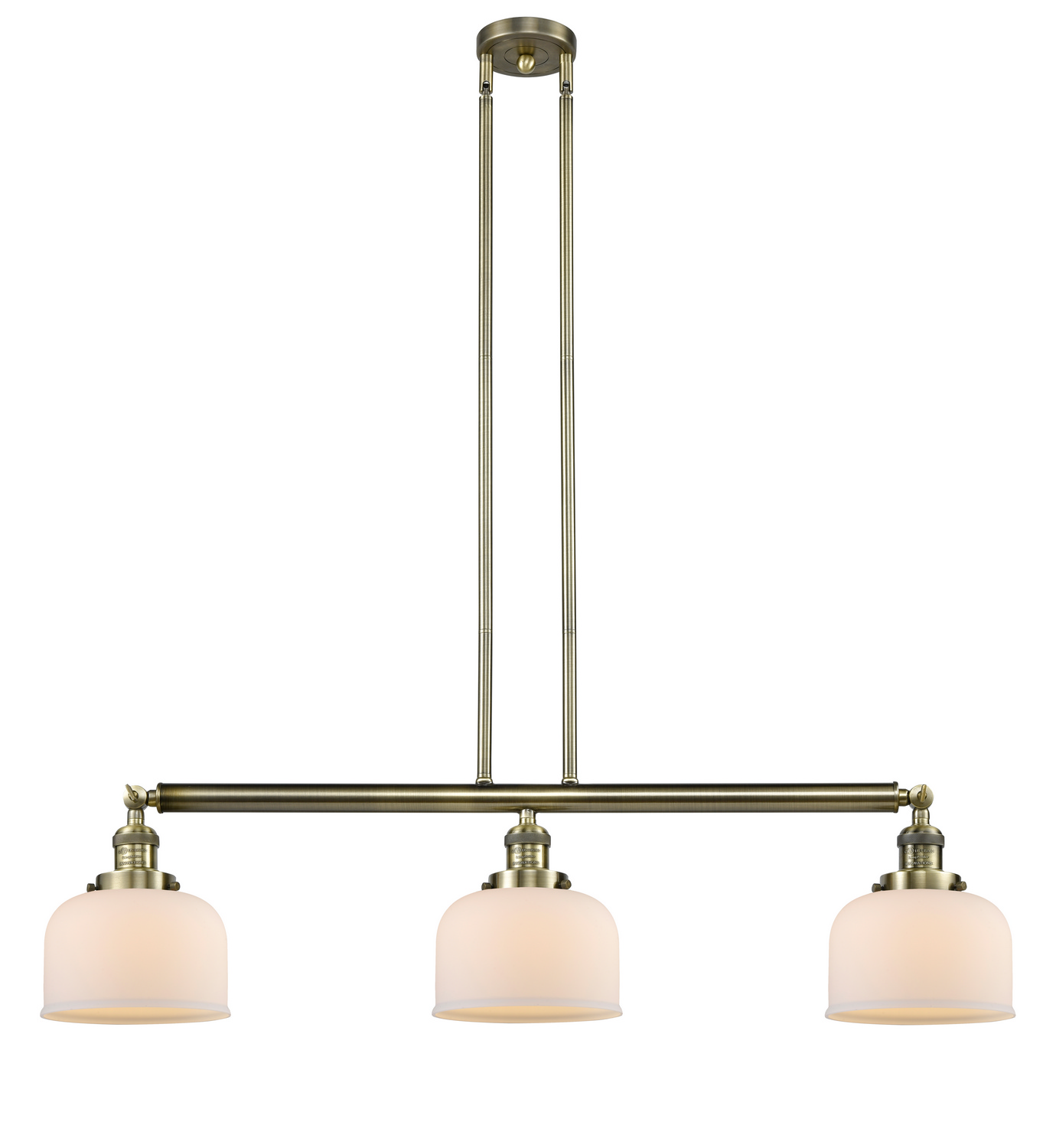 LED Island Pendant by Innovations - Franklin Restoration Collection, Antique Brass Finish - 213-AB-G71-LED