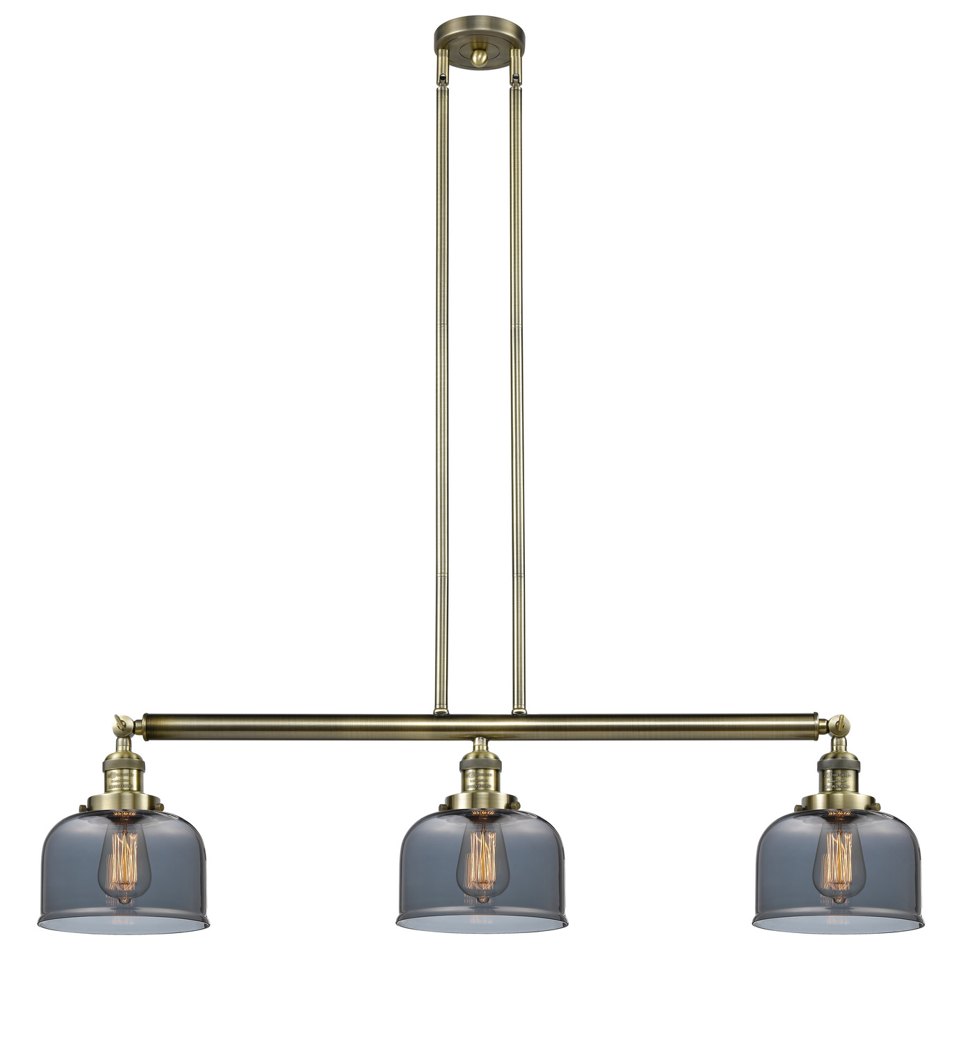 LED Island Pendant by Innovations - Franklin Restoration Collection, Antique Brass Finish - 213-AB-G73-LED