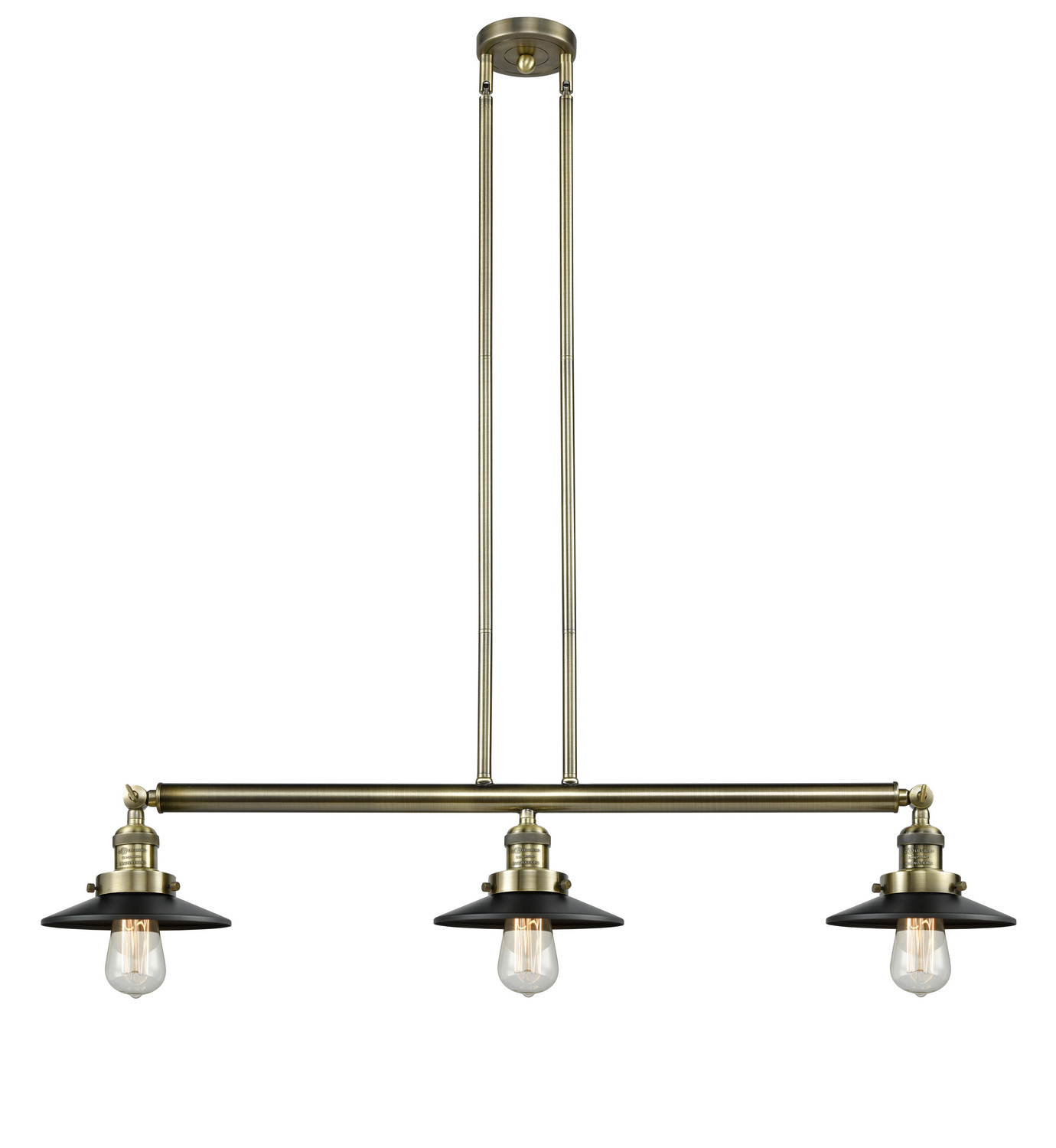 LED Island Pendant by Innovations - Franklin Restoration Collection, Antique Brass Finish - 213-AB-M6-LED