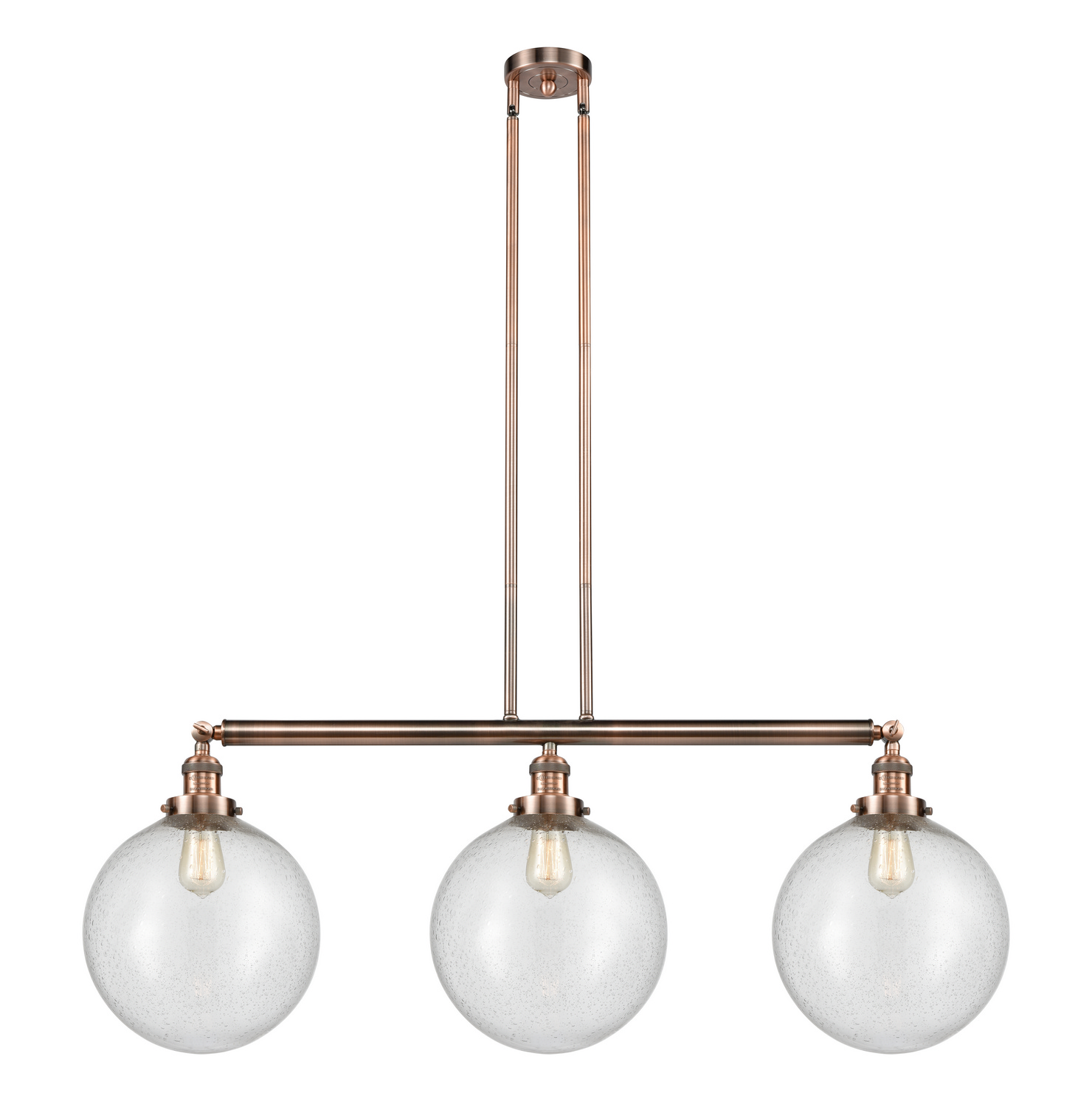 LED Island Pendant by Innovations - Franklin Restoration Collection, Antique Copper Finish - 213-AC-G204-12-LED
