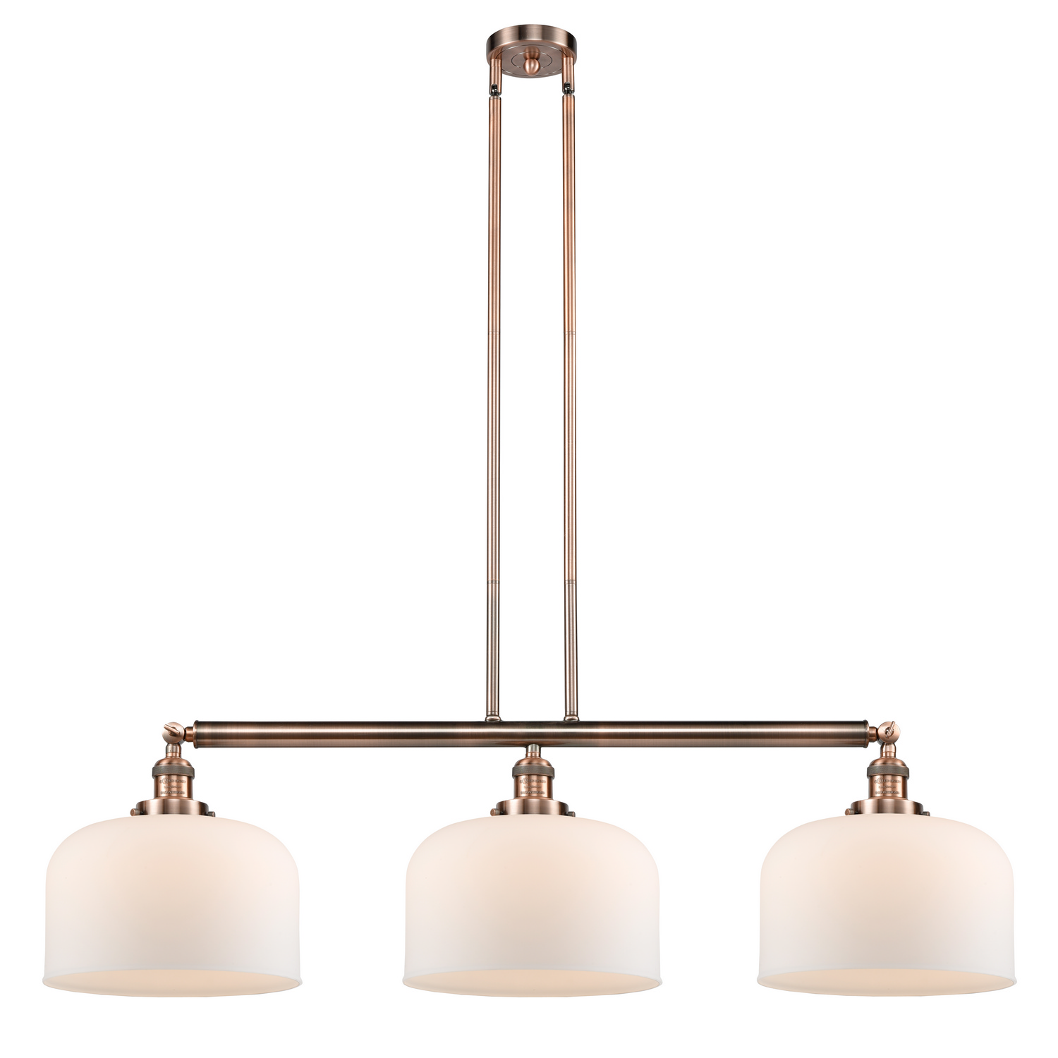 LED Island Pendant by Innovations - Franklin Restoration Collection, Antique Copper Finish - 213-AC-G71-L-LED