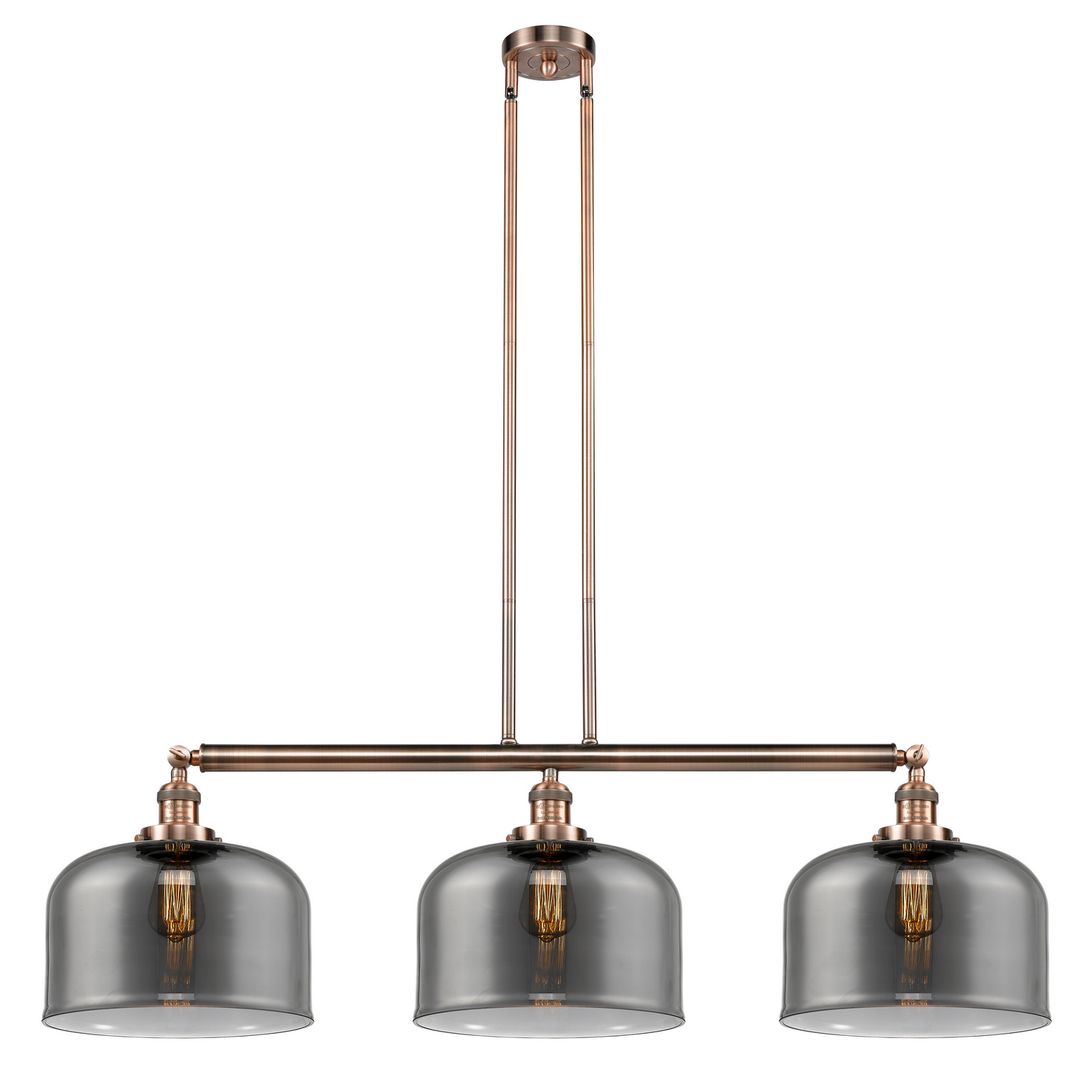 LED Island Pendant by Innovations - Franklin Restoration Collection, Antique Copper Finish - 213-AC-G73-L-LED