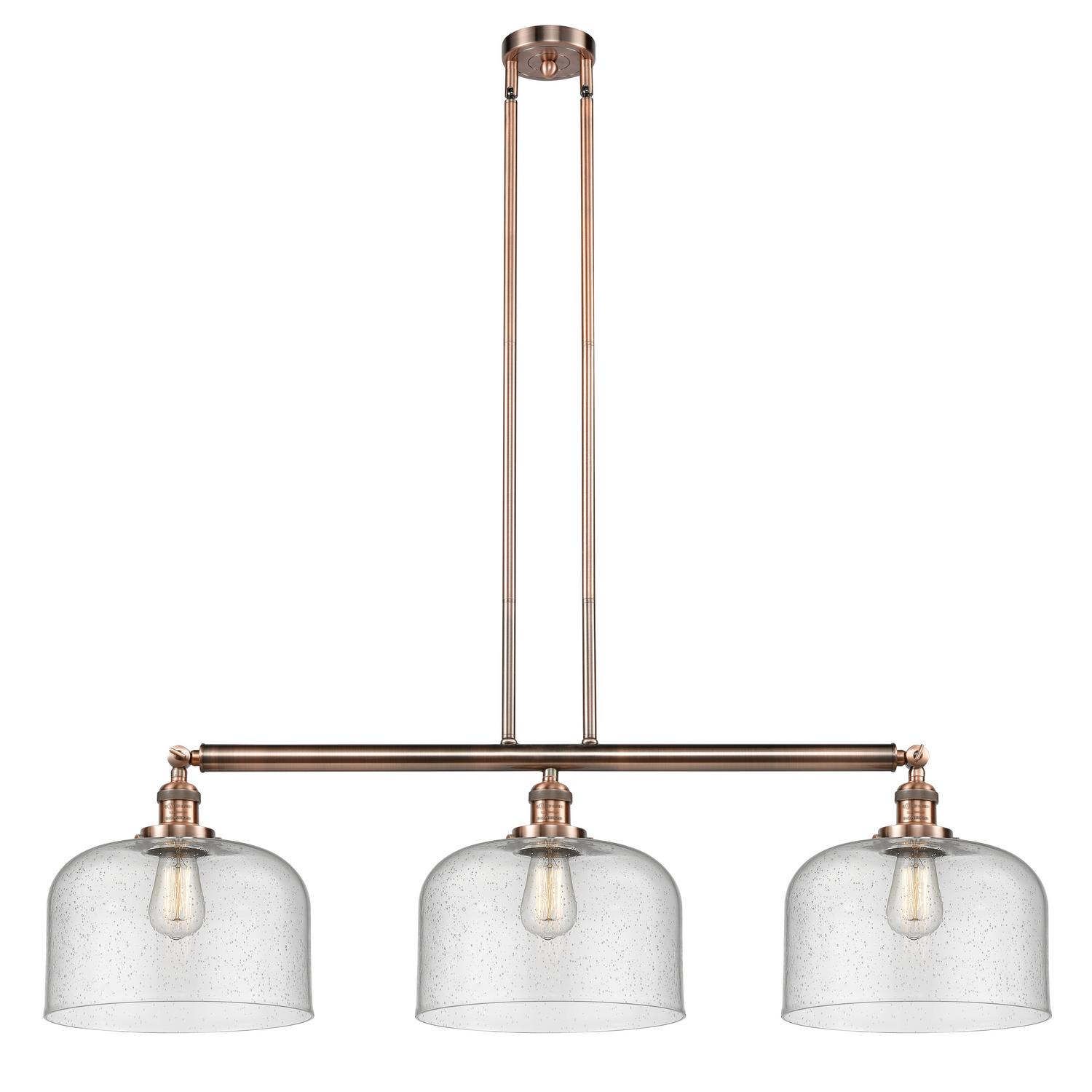 LED Island Pendant by Innovations - Franklin Restoration Collection, Antique Copper Finish - 213-AC-G74-L-LED