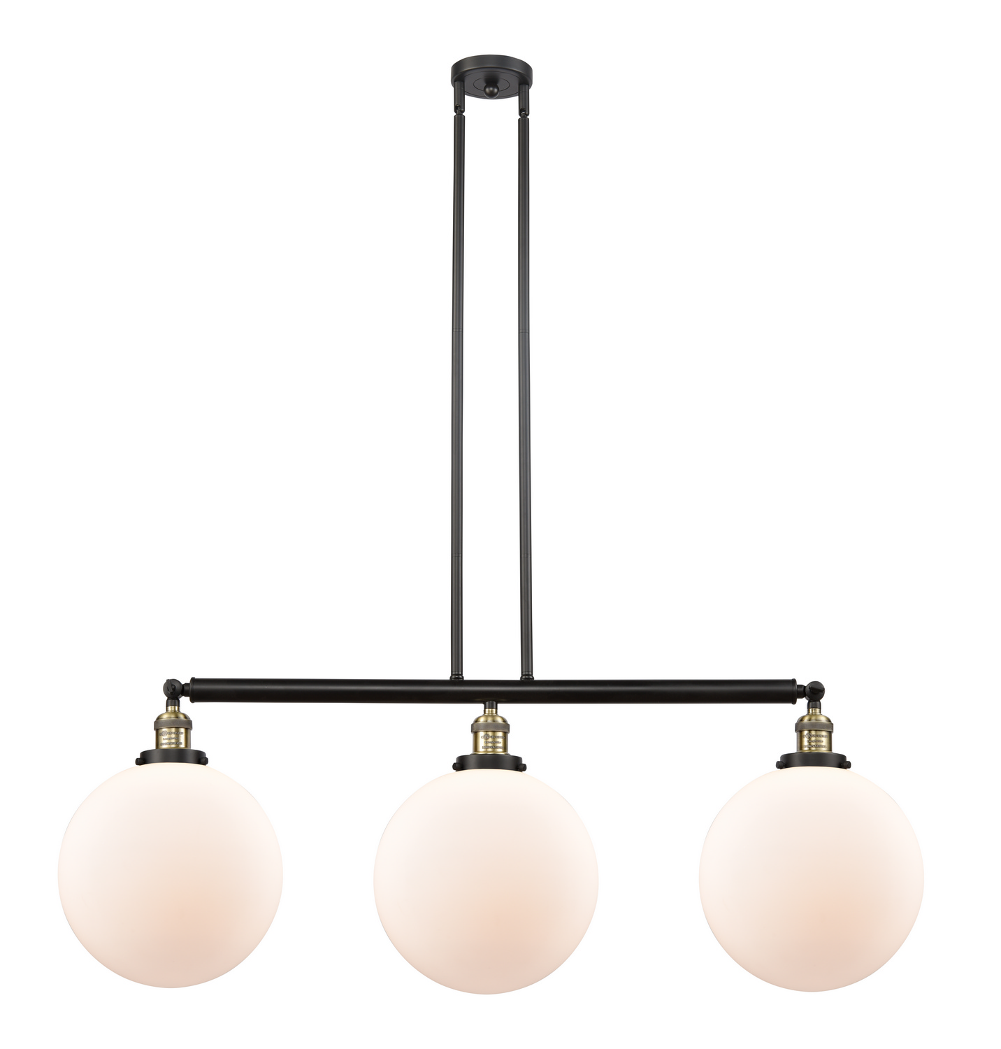 LED Island Pendant by Innovations - Franklin Restoration Collection, Black Antique Brass Finish - 213-BAB-G201-12-LED
