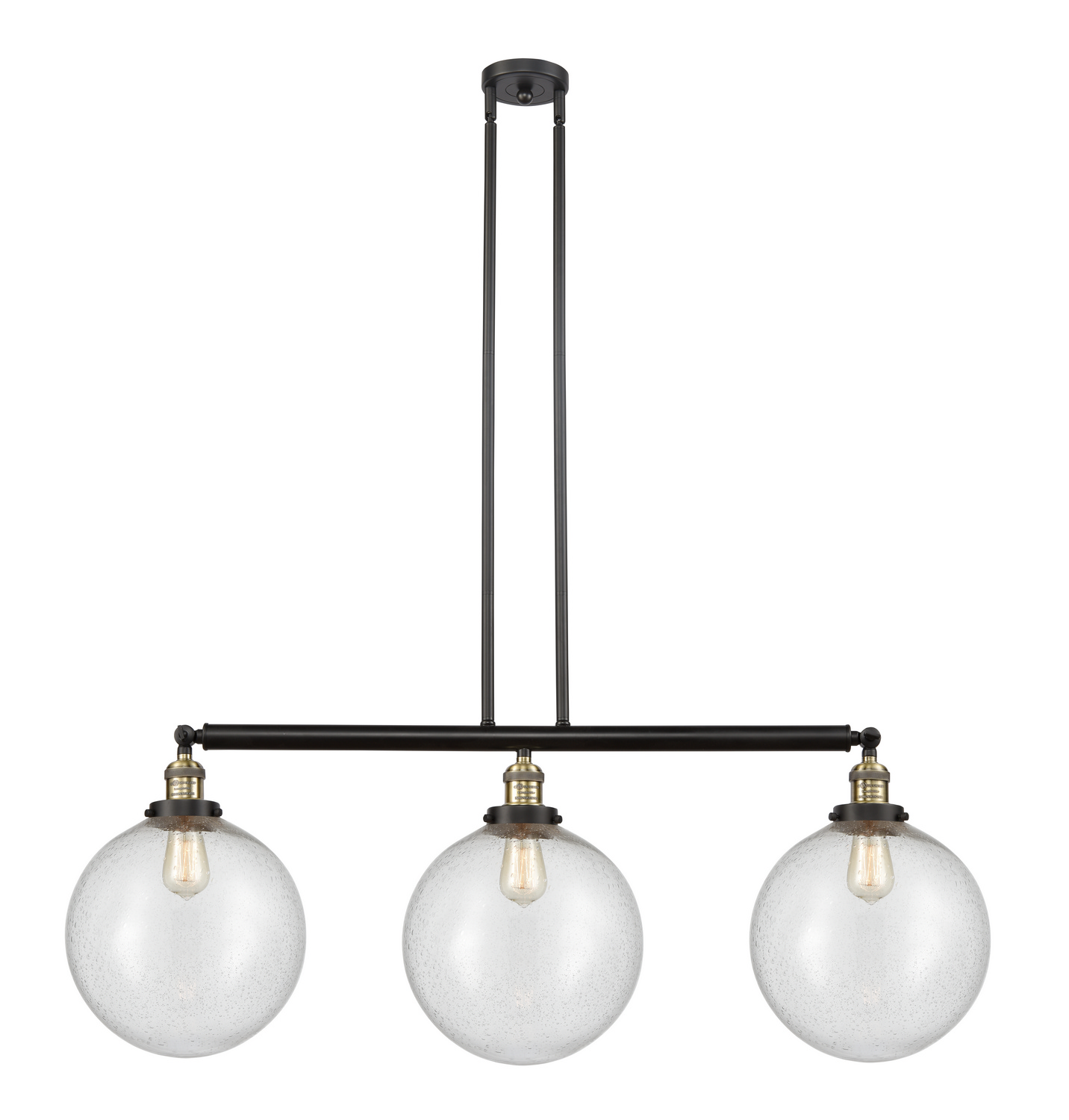 LED Island Pendant by Innovations - Franklin Restoration Collection, Black Antique Brass Finish - 213-BAB-G204-12-LED