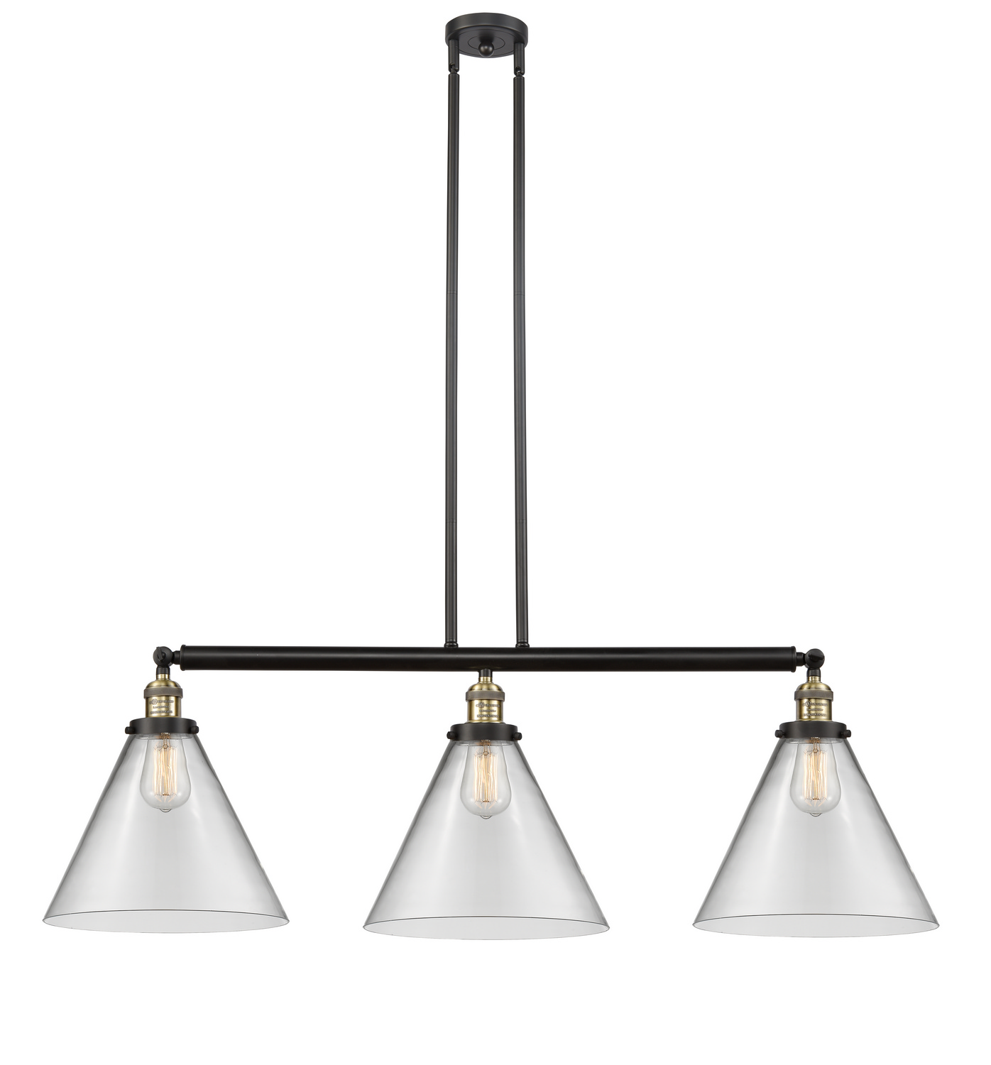 LED Island Pendant by Innovations - Franklin Restoration Collection, Black Antique Brass Finish - 213-BAB-G42-L-LED