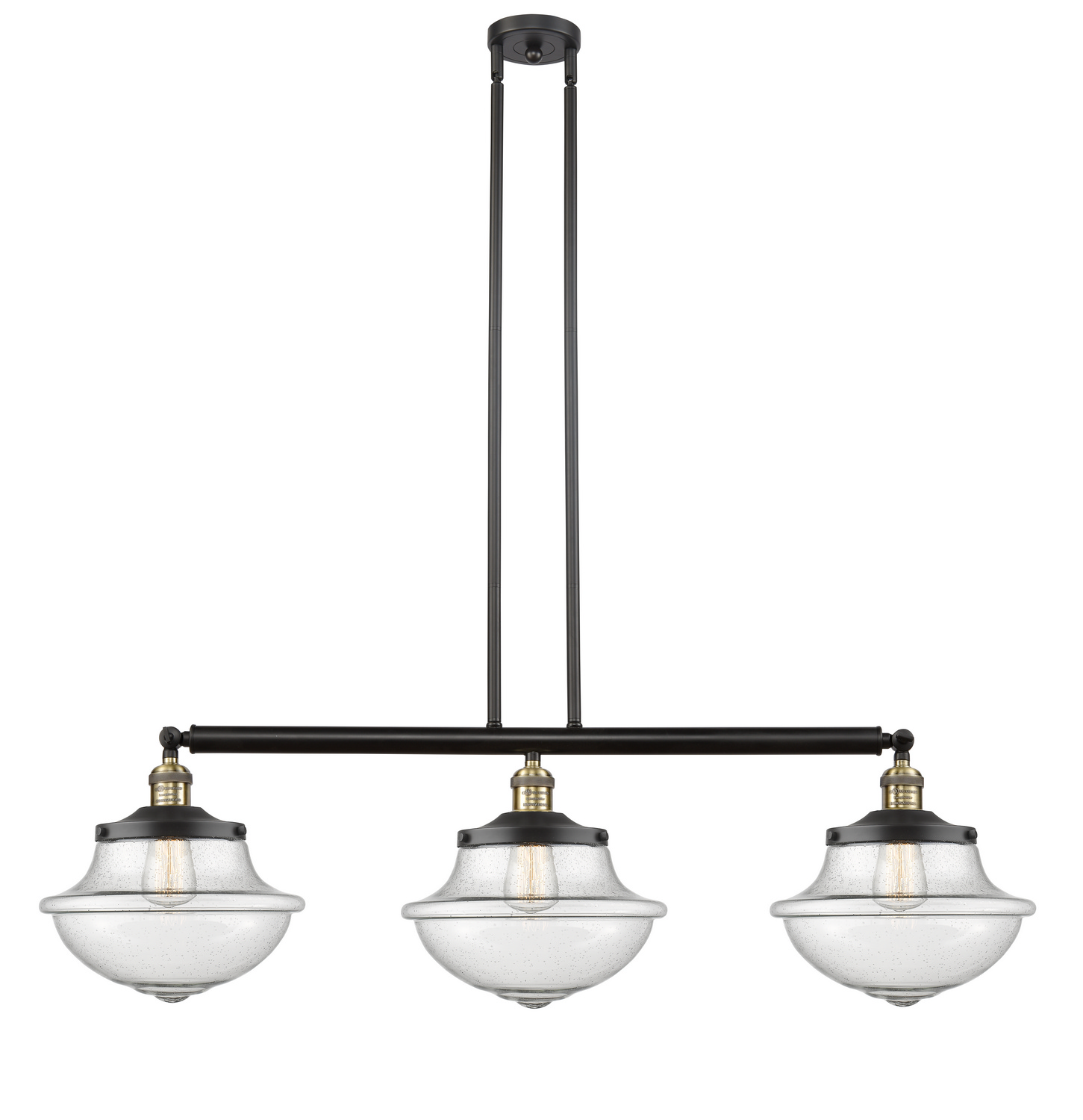 LED Island Pendant by Innovations - Franklin Restoration Collection, Black Antique Brass Finish - 213-BAB-G544-LED