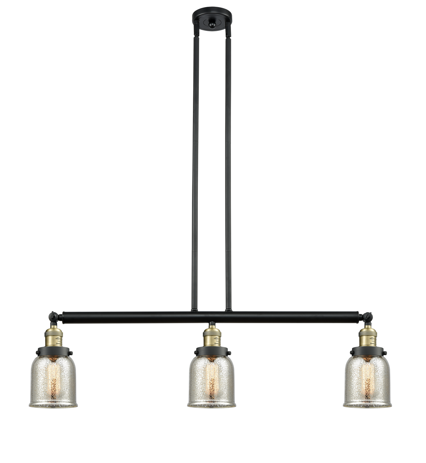 Three Light Island Pendant by Innovations - Franklin Restoration Collection, Black Antique Brass Finish - 213-BAB-G58