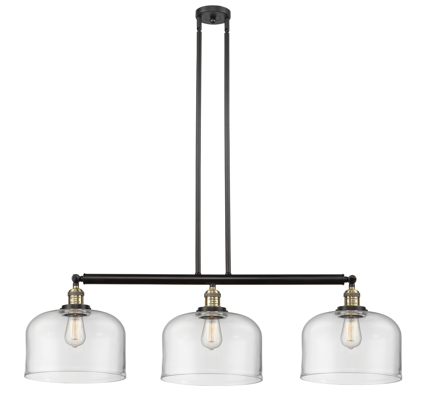 LED Island Pendant by Innovations - Franklin Restoration Collection, Black Antique Brass Finish - 213-BAB-G72-L-LED