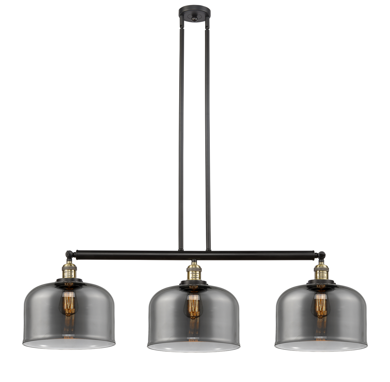 LED Island Pendant by Innovations - Franklin Restoration Collection, Black Antique Brass Finish - 213-BAB-G73-L-LED