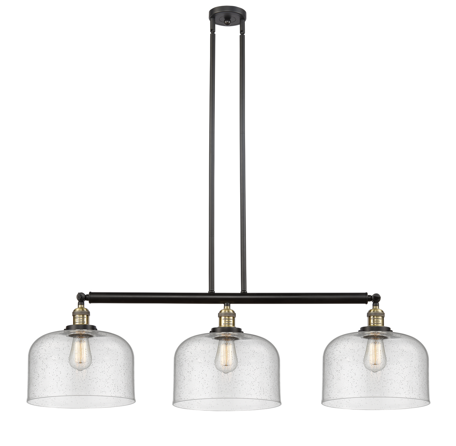 LED Island Pendant by Innovations - Franklin Restoration Collection, Black Antique Brass Finish - 213-BAB-G74-L-LED