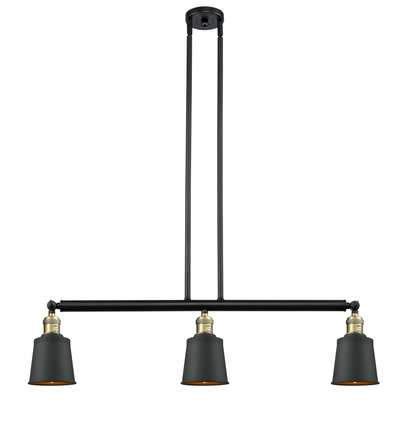 LED Island Pendant by Innovations - Franklin Restoration Collection, Black Antique Brass Finish - 213-BAB-M6-LED