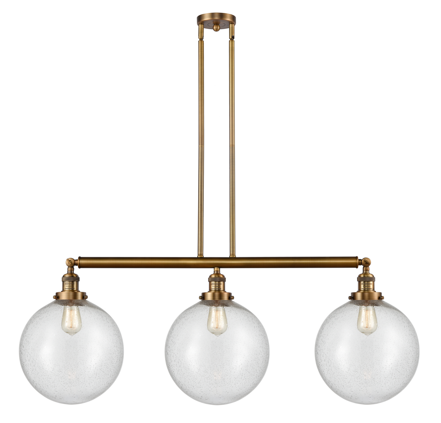 LED Island Pendant by Innovations - Franklin Restoration Collection, Brushed Brass Finish - 213-BB-G204-12-LED