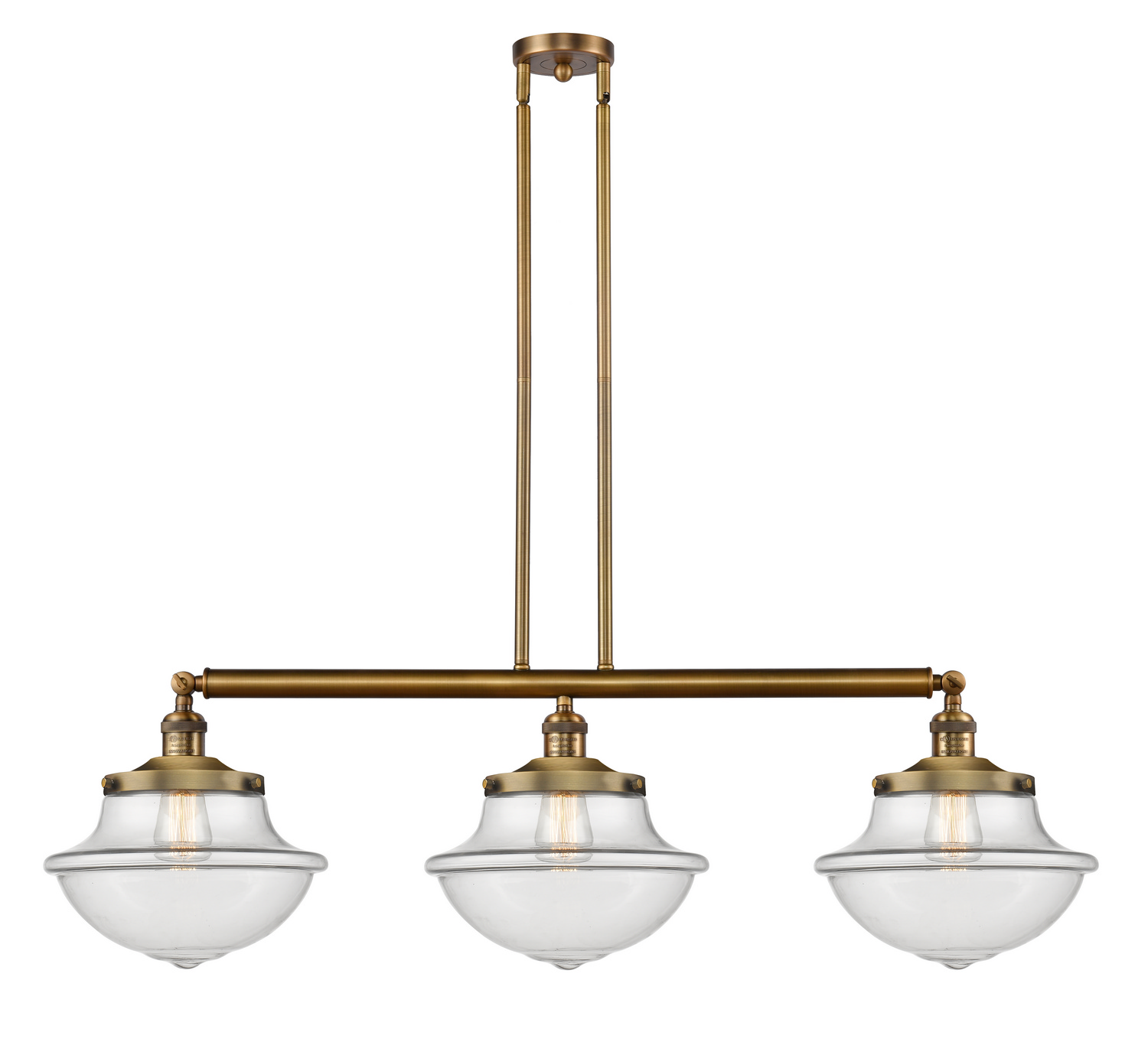 LED Island Pendant by Innovations - Franklin Restoration Collection, Brushed Brass Finish - 213-BB-G542-LED