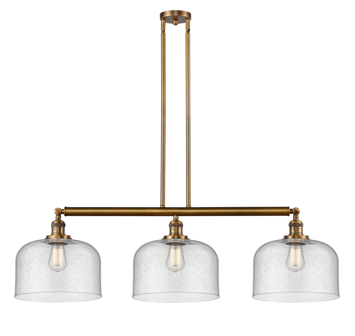 LED Island Pendant by Innovations - Franklin Restoration Collection, Brushed Brass Finish - 213-BB-G74-L-LED
