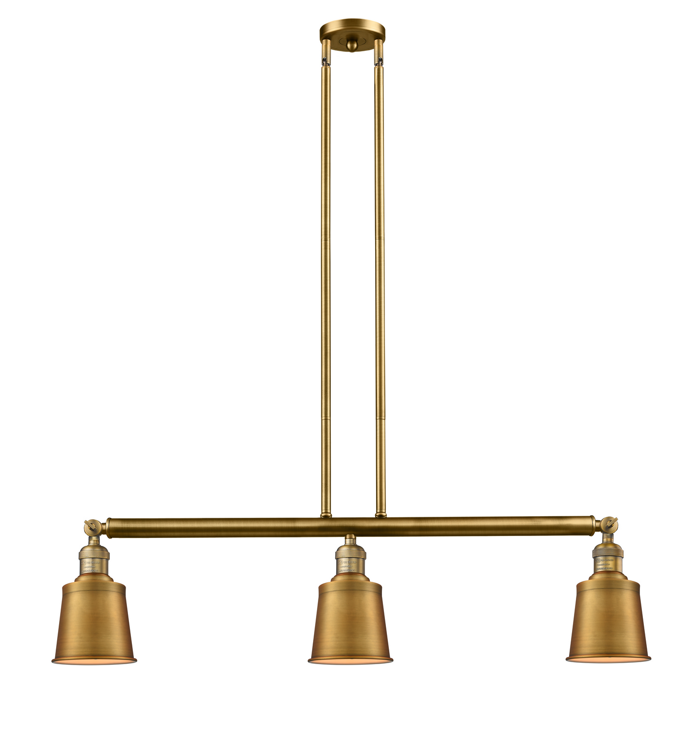 LED Island Pendant by Innovations - Franklin Restoration Collection, Brushed Brass Finish - 213-BB-M9-BB-LED