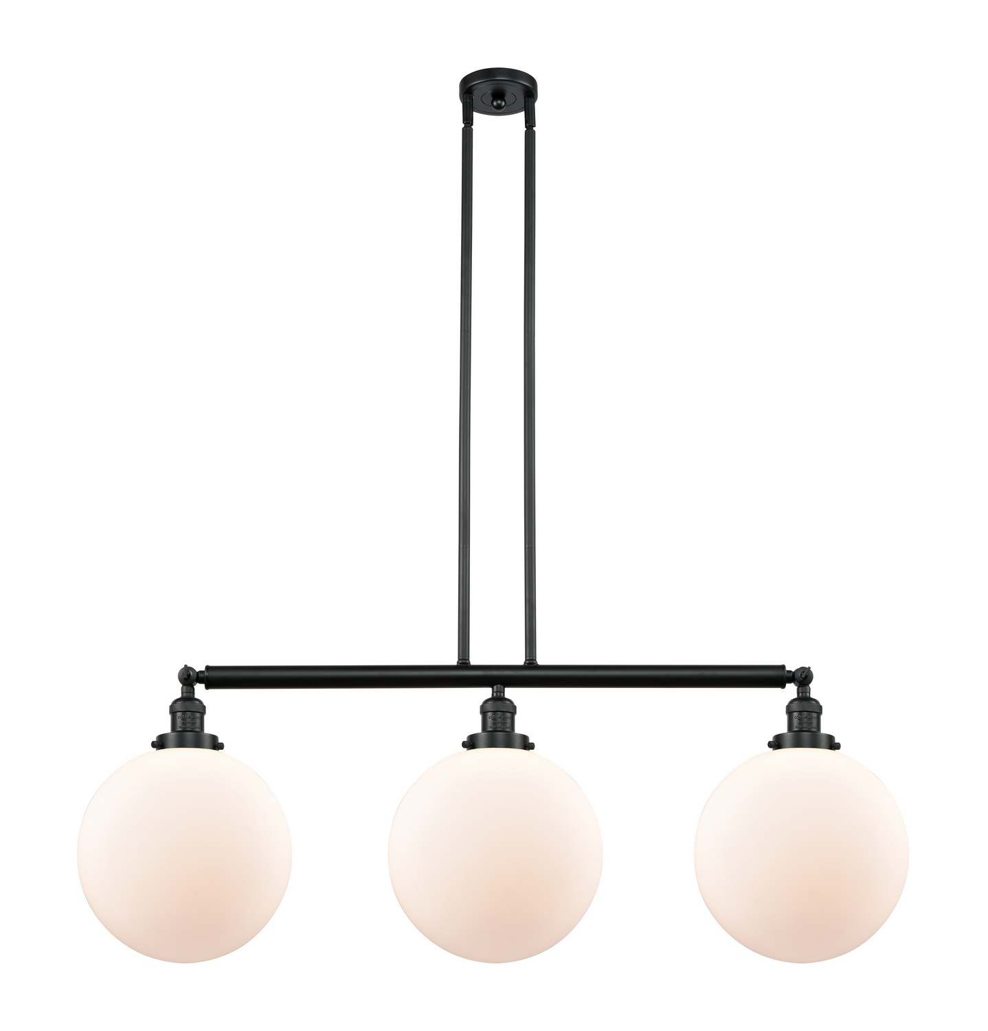 LED Island Pendant by Innovations - Franklin Restoration Collection, Matte Black Finish - 213-BK-G201-12-LED