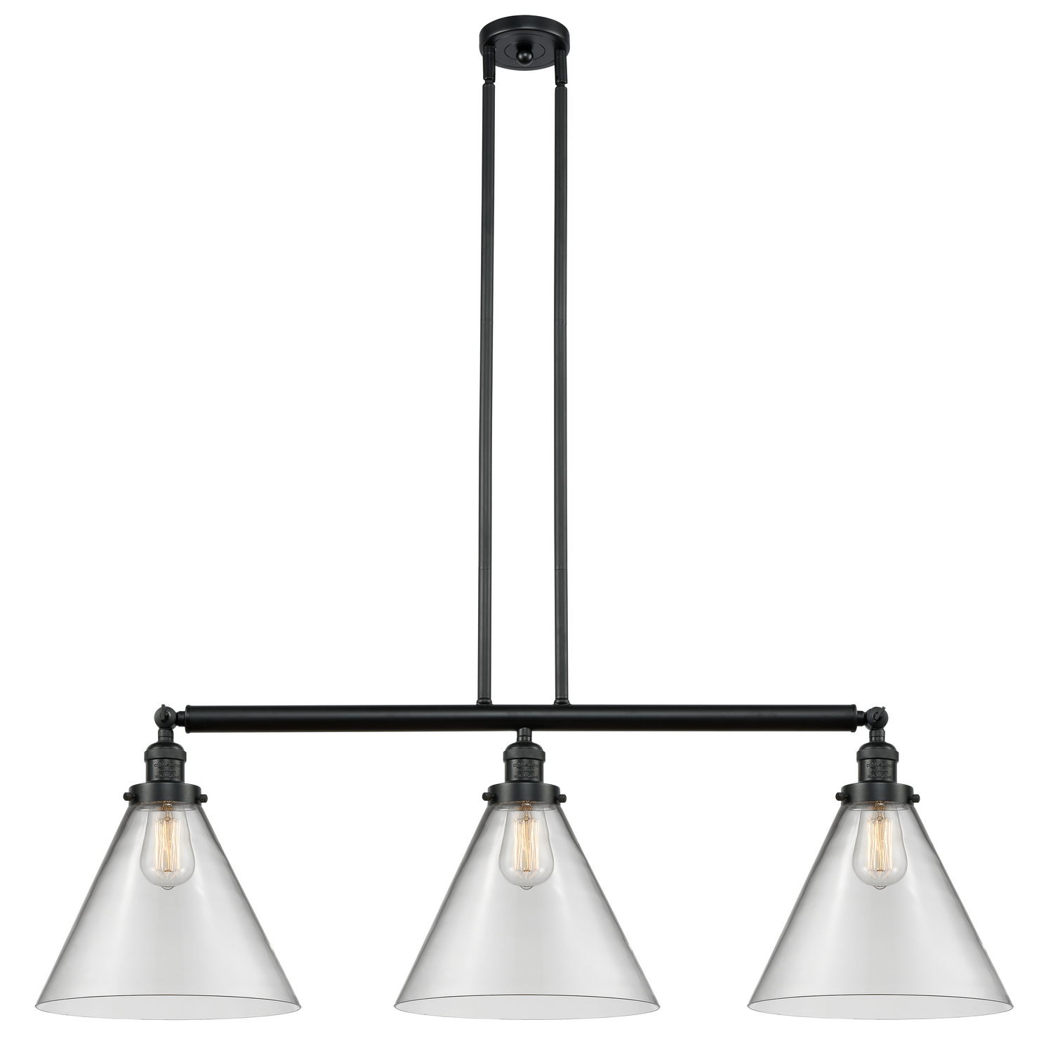 LED Island Pendant by Innovations - Franklin Restoration Collection, Matte Black Finish - 213-BK-G42-L-LED