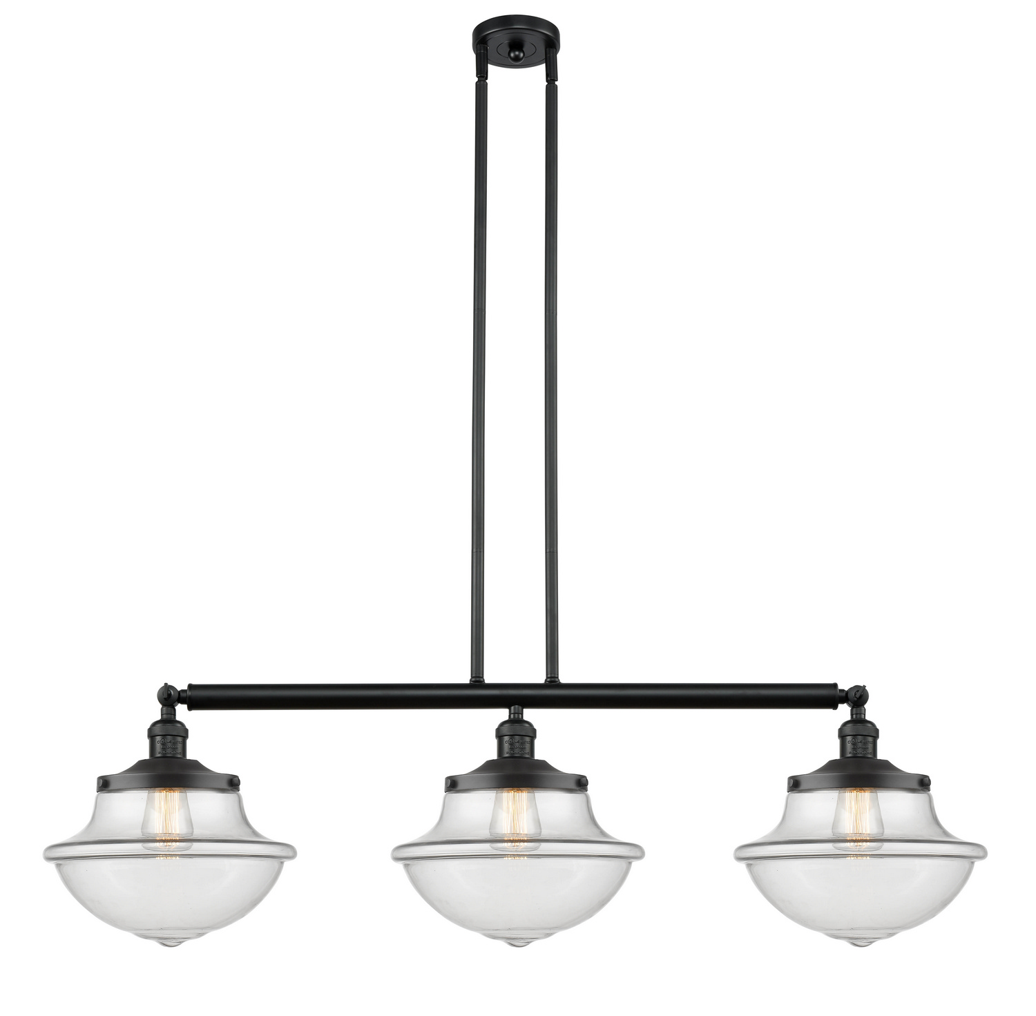 LED Island Pendant by Innovations - Franklin Restoration Collection, Matte Black Finish - 213-BK-G542-LED